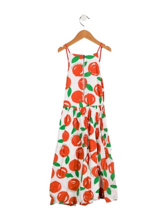 Stella McCartney Girls' Orange Print Sleeveless Dress
