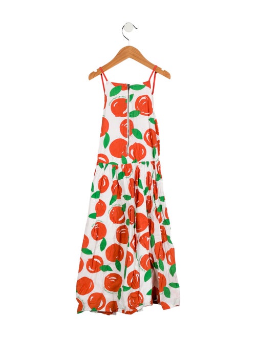 Stella McCartney Girls' Orange Print Sleeveless Dress