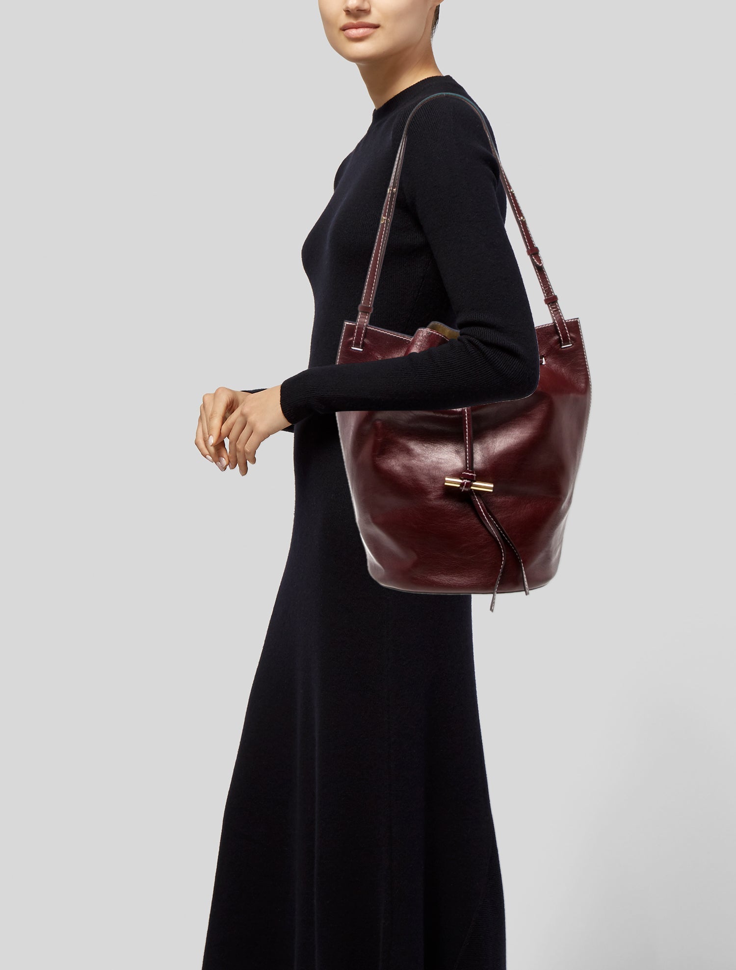 Stella McCartney Leather Bucket Bag