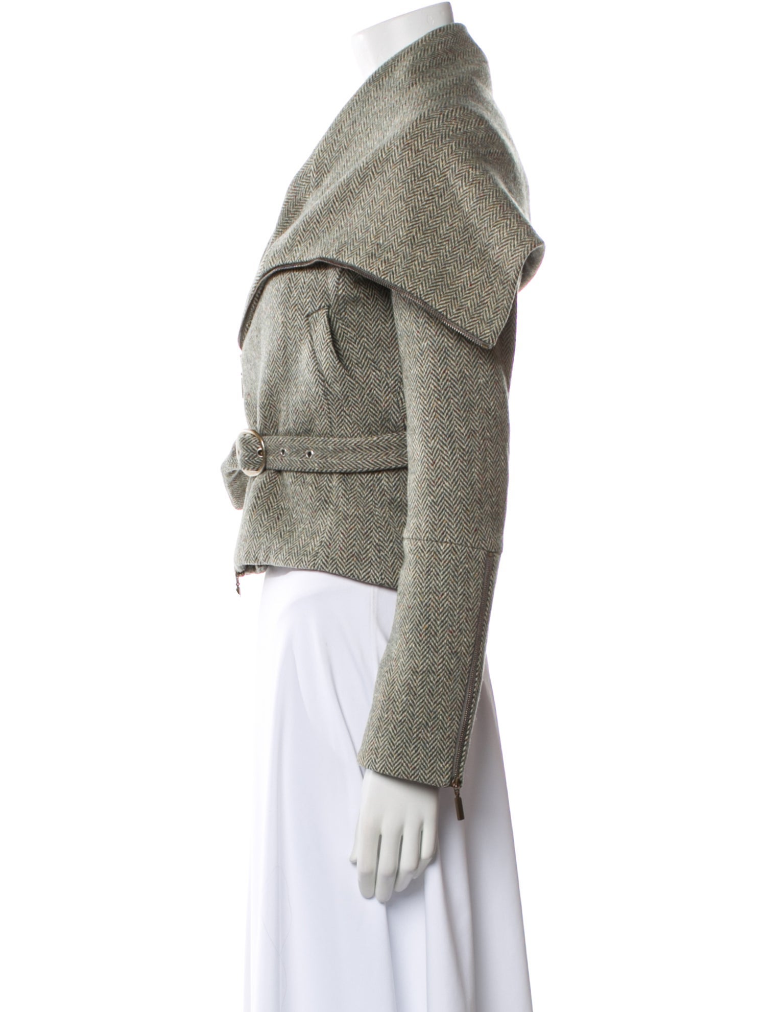 Stella McCartney Wool Tweed Pattern Blazer