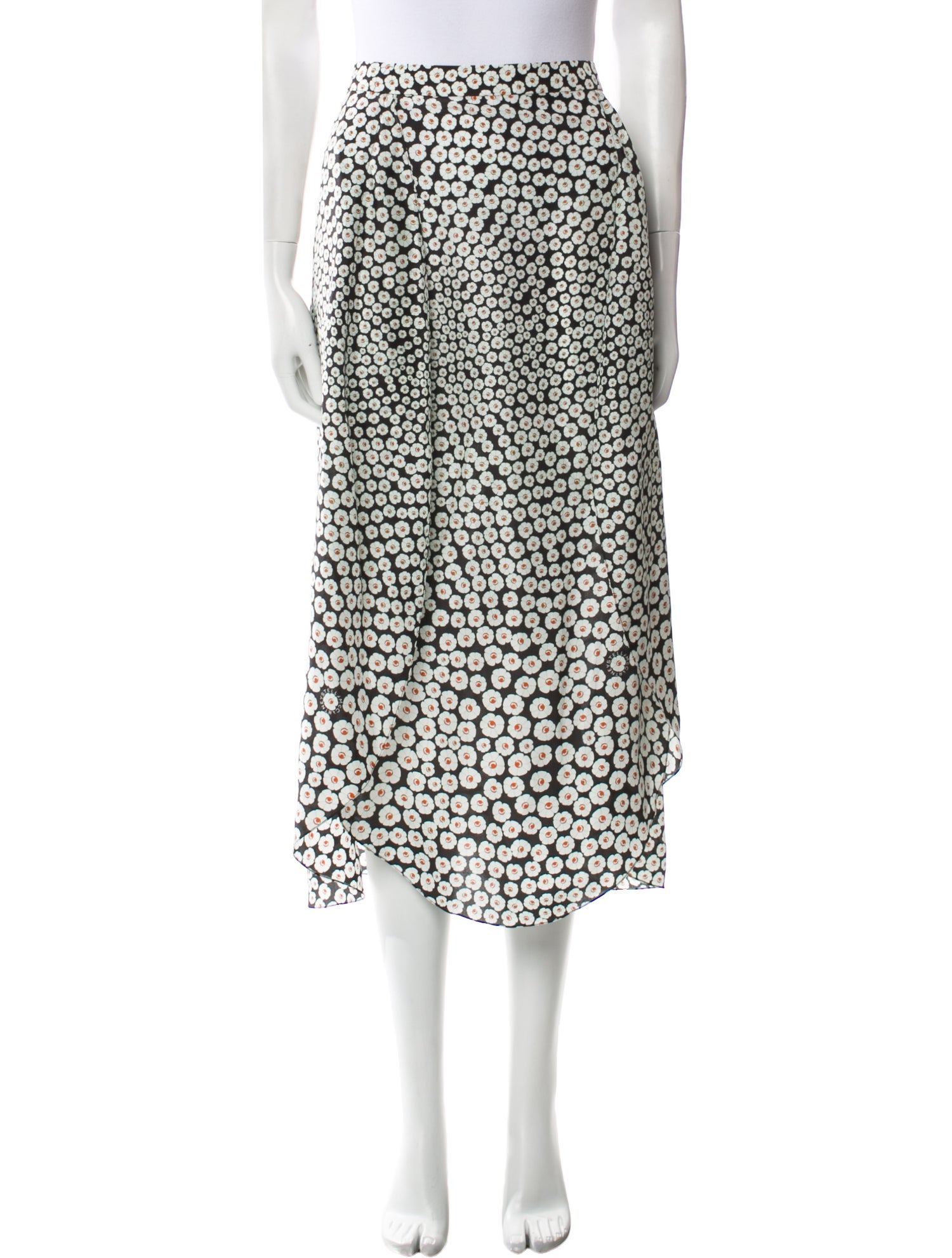 Stella McCartney Silk Midi Length Skirt