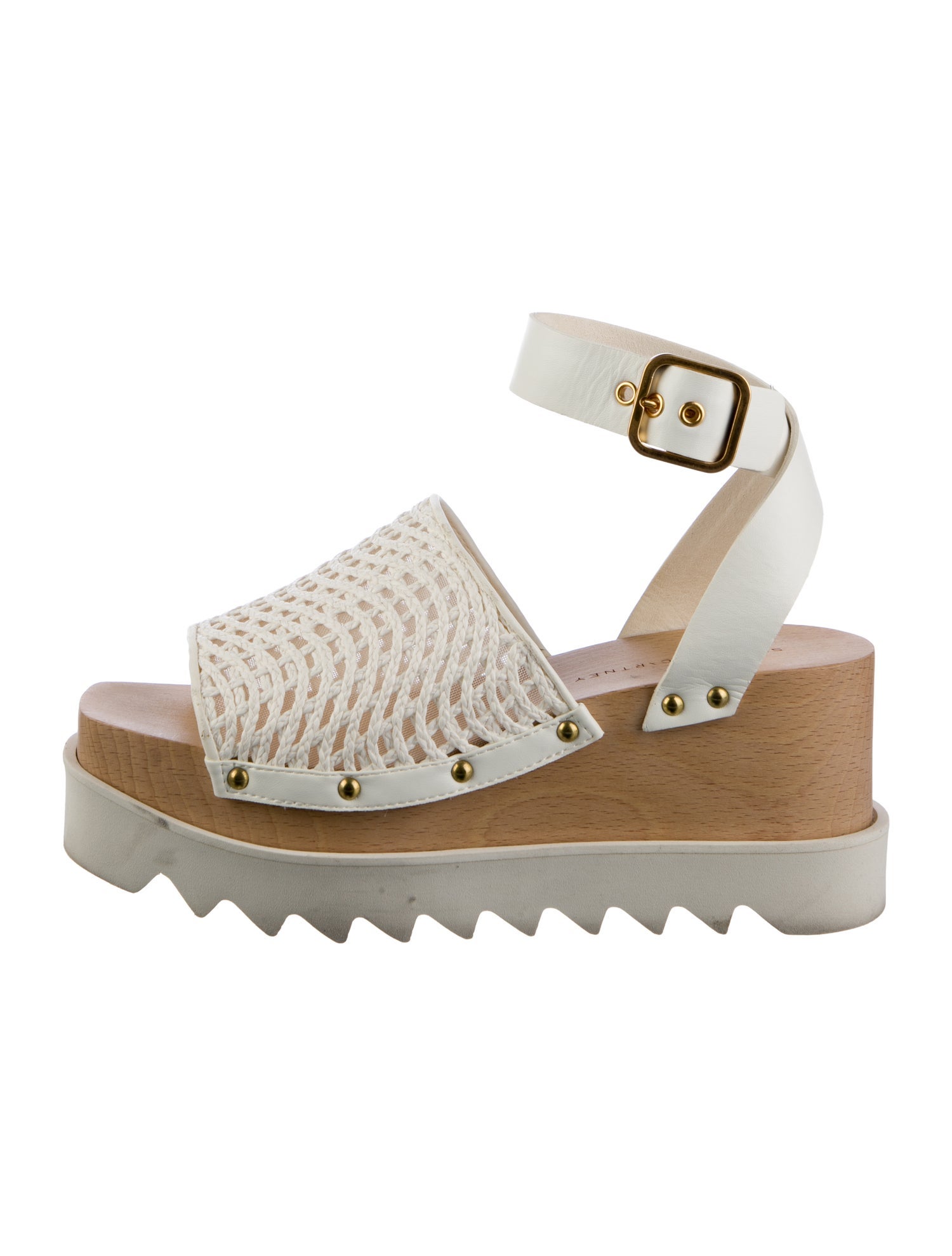 Stella McCartney Vegan Leather Animal Print Sandals