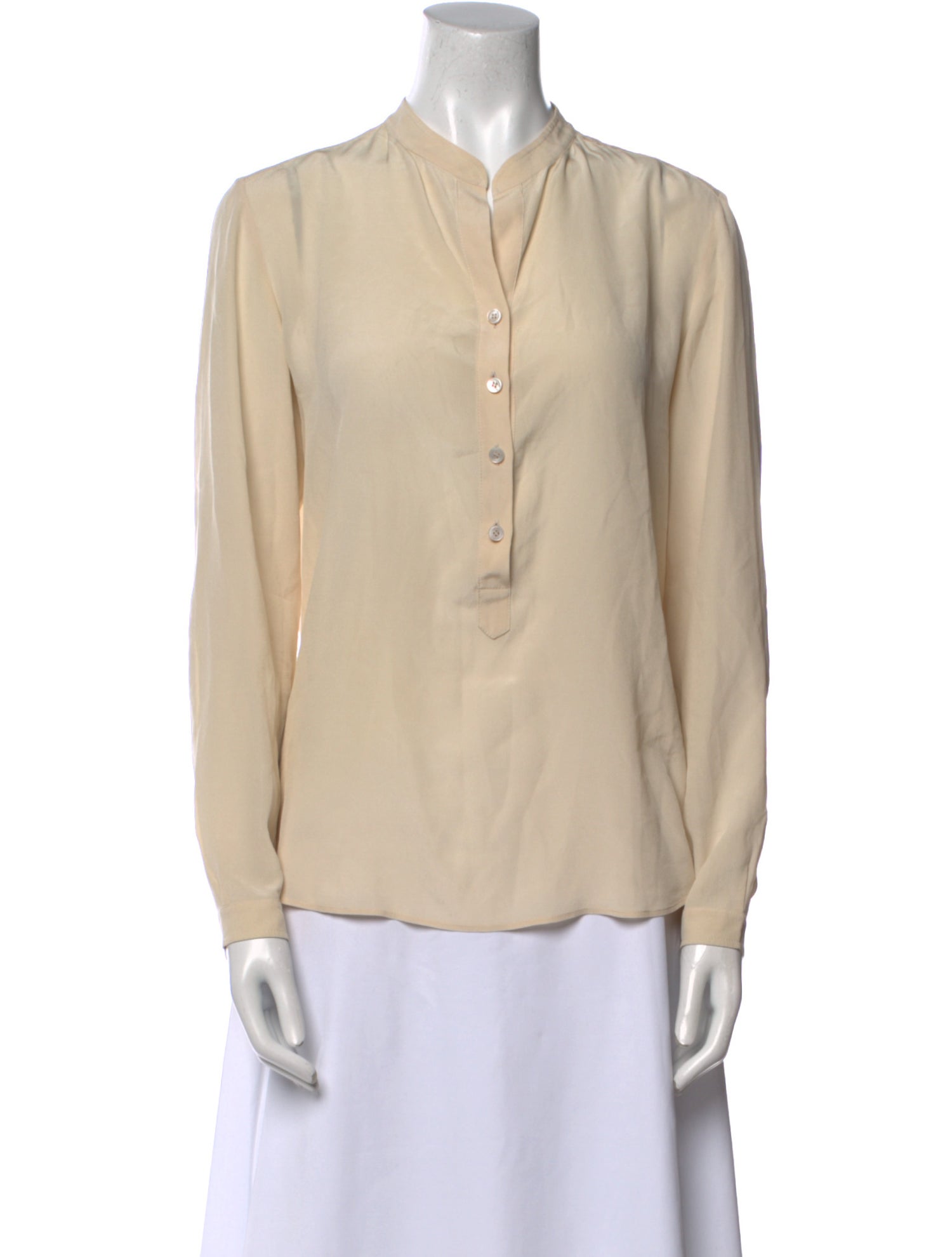 Stella McCartney Silk Mock Neck Polo