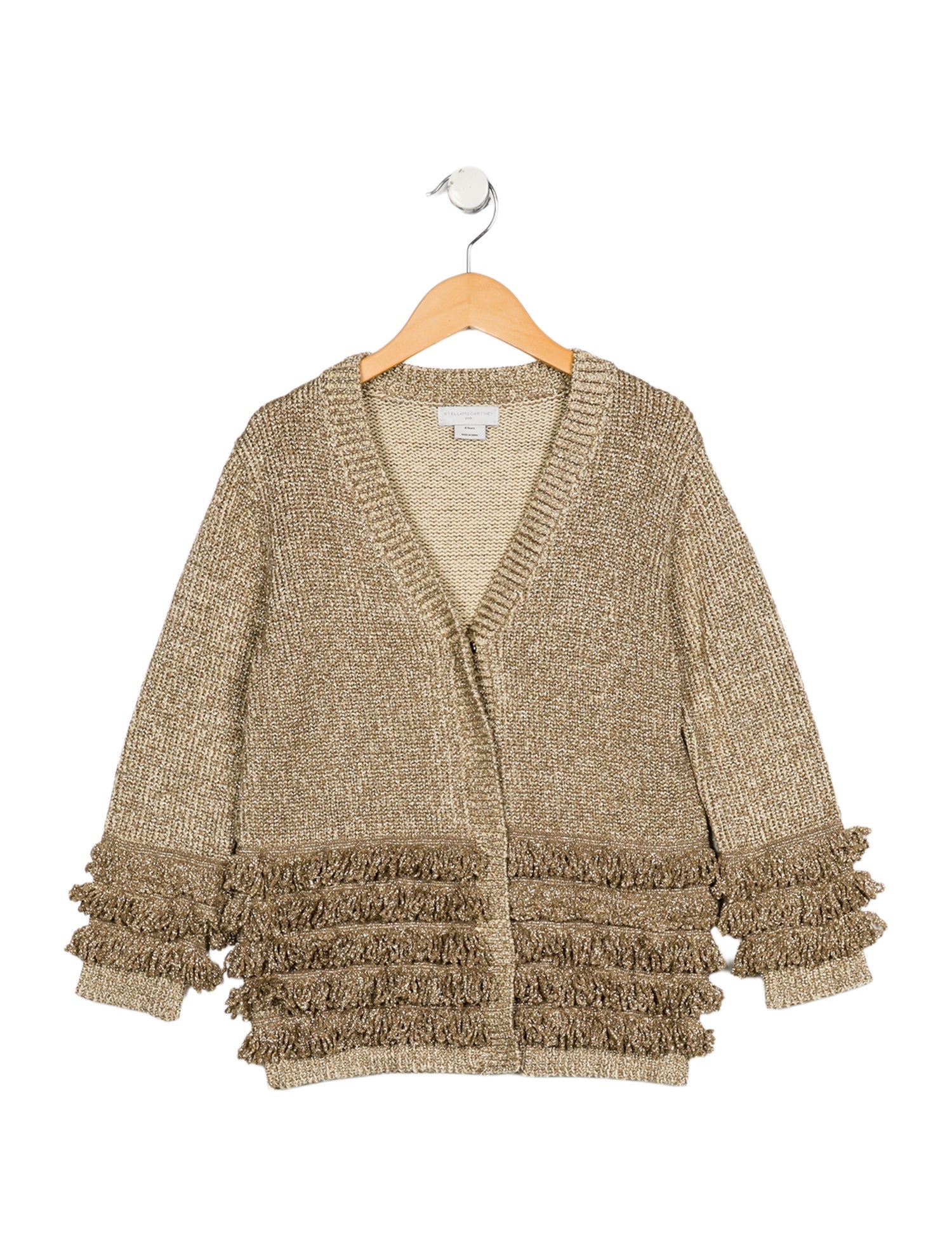 Stella McCartney Girls' Metallic Knit Cardigan