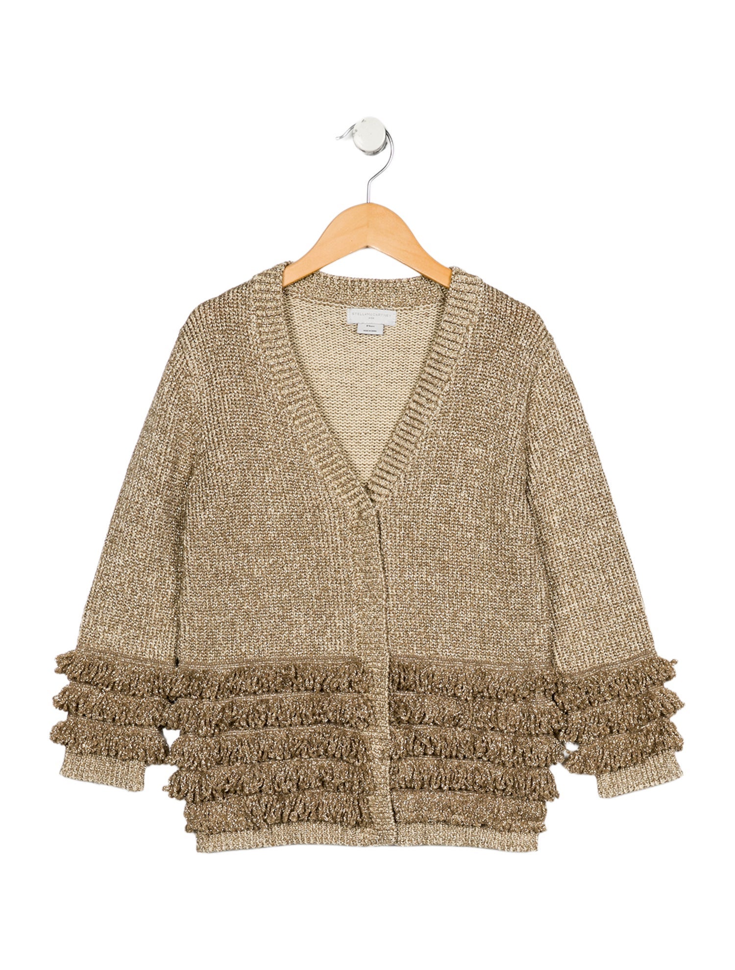Stella McCartney Girls' Metallic Knit Cardigan