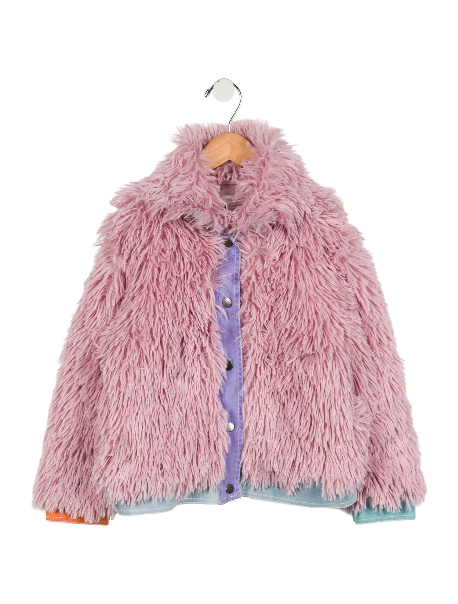 Stella McCartney Girls' Faux Fur and Denim Jacket
