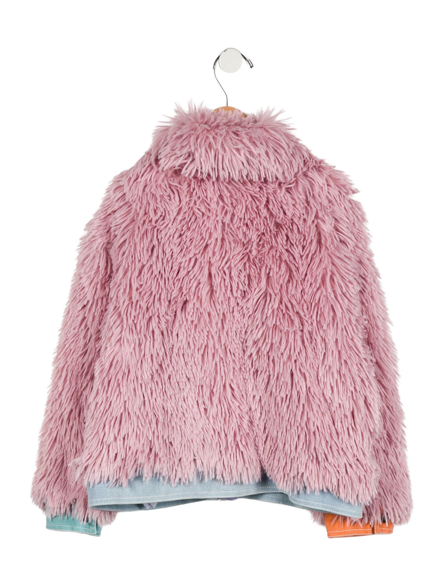 Stella McCartney Girls' Faux Fur and Denim Jacket