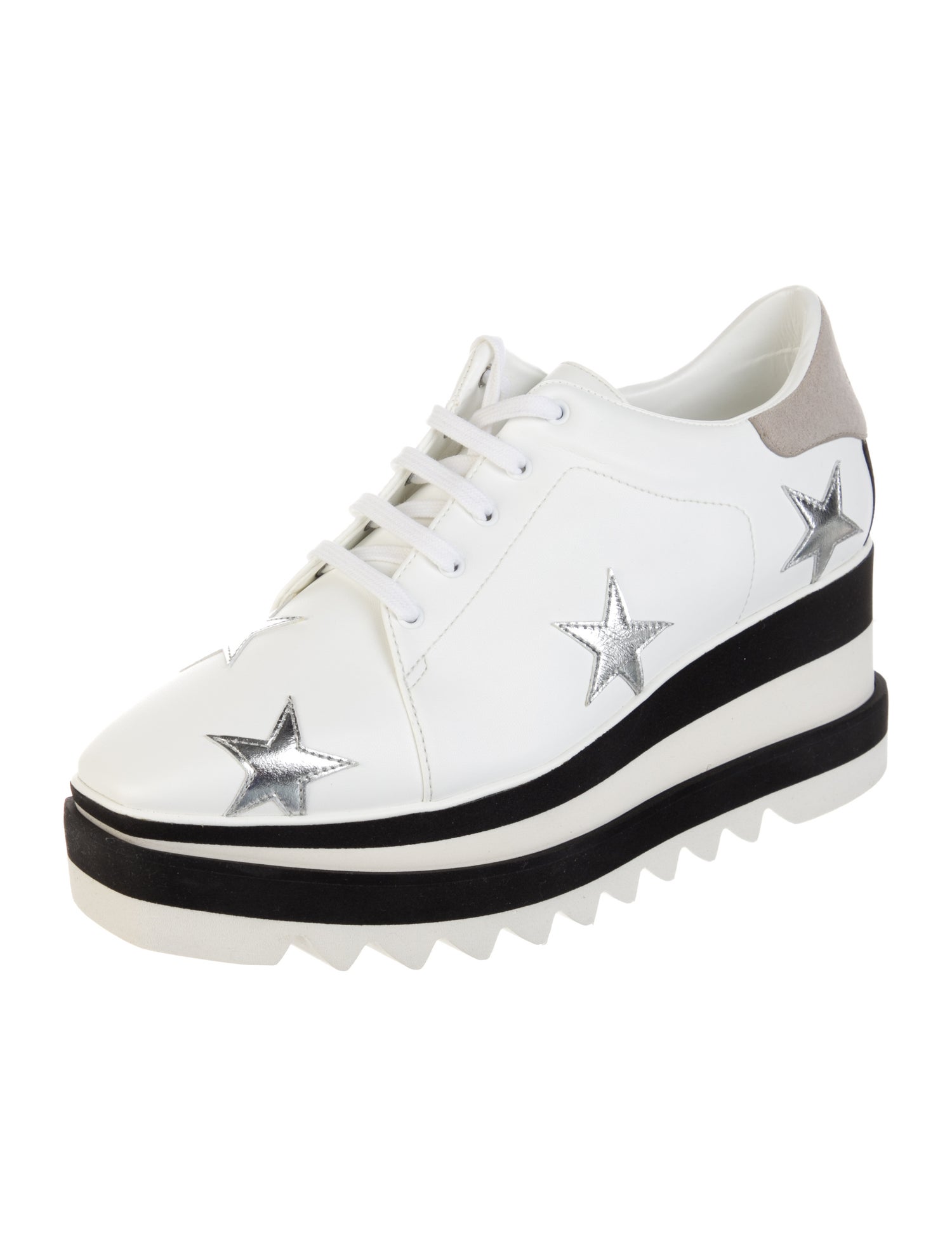 Stella McCartney Leather Wedge Sneakers
