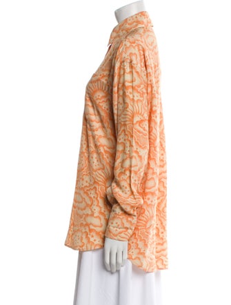 Stella McCartney Silk Printed Button-Up Top
