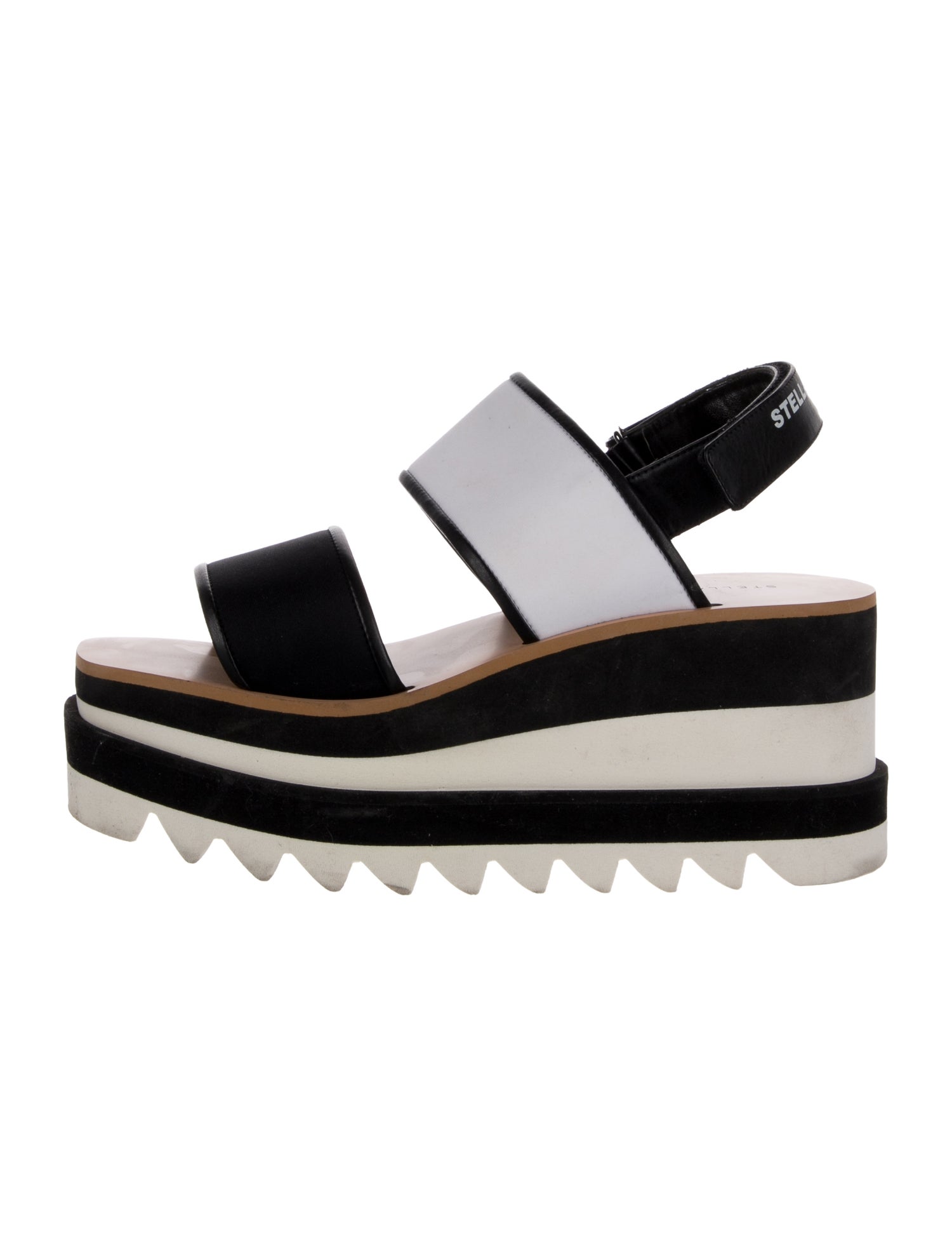 Stella McCartney Neoprene Colorblock Pattern Slingback Sandals
