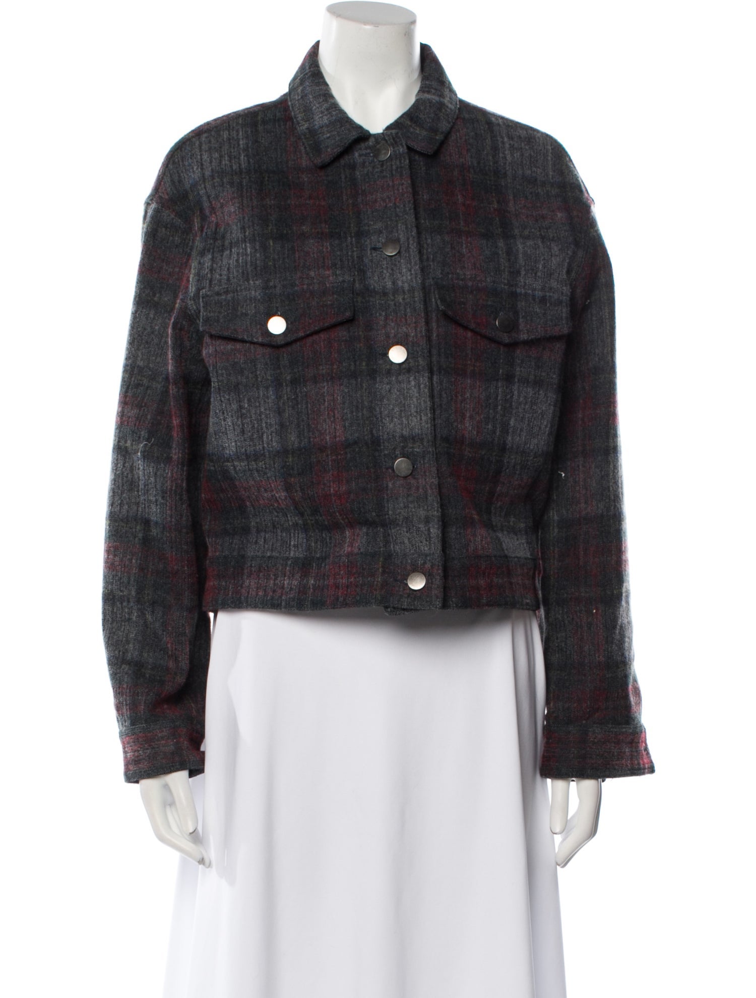 Stella McCartney Plaid Print Denim Jacket