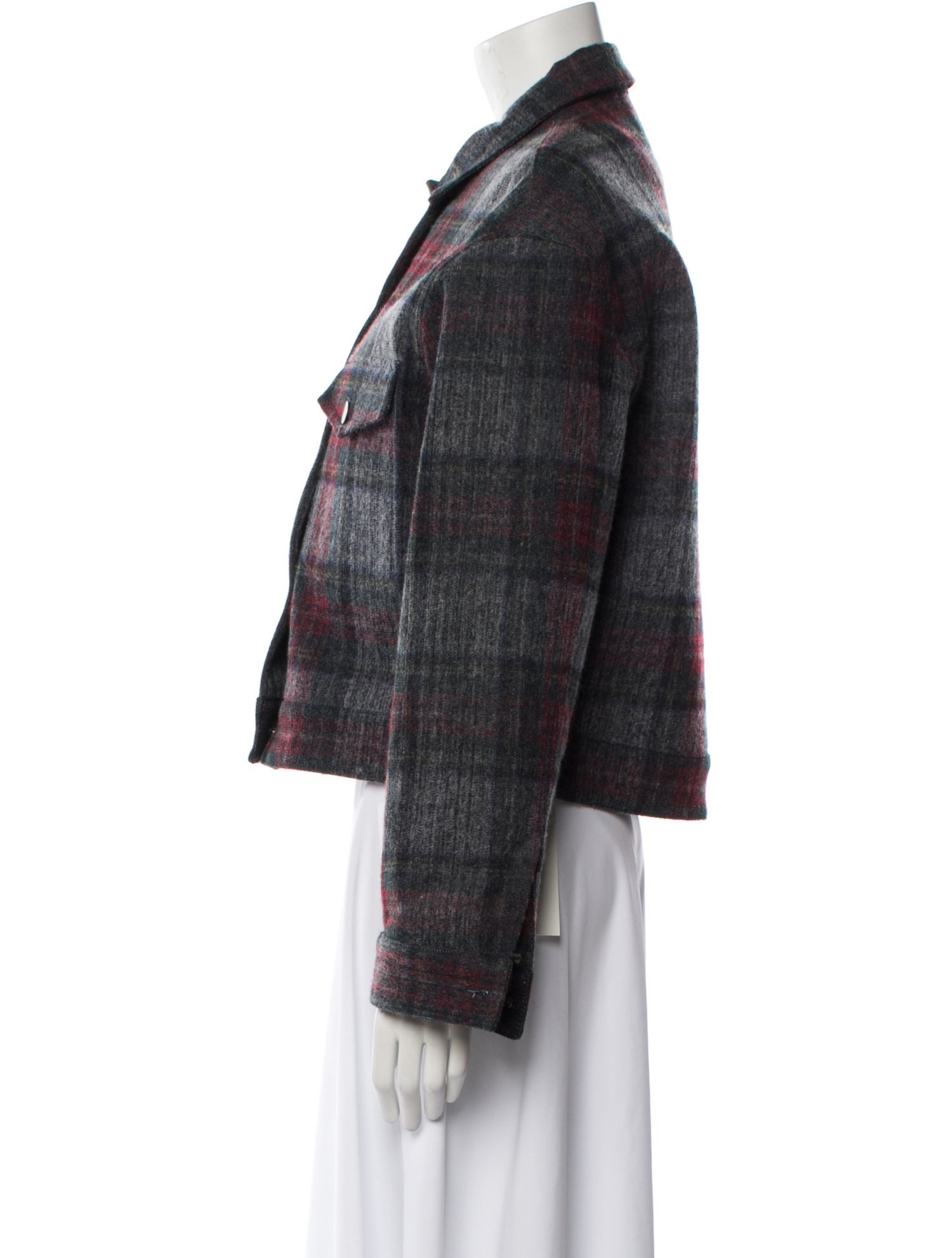 Stella McCartney Plaid Print Denim Jacket