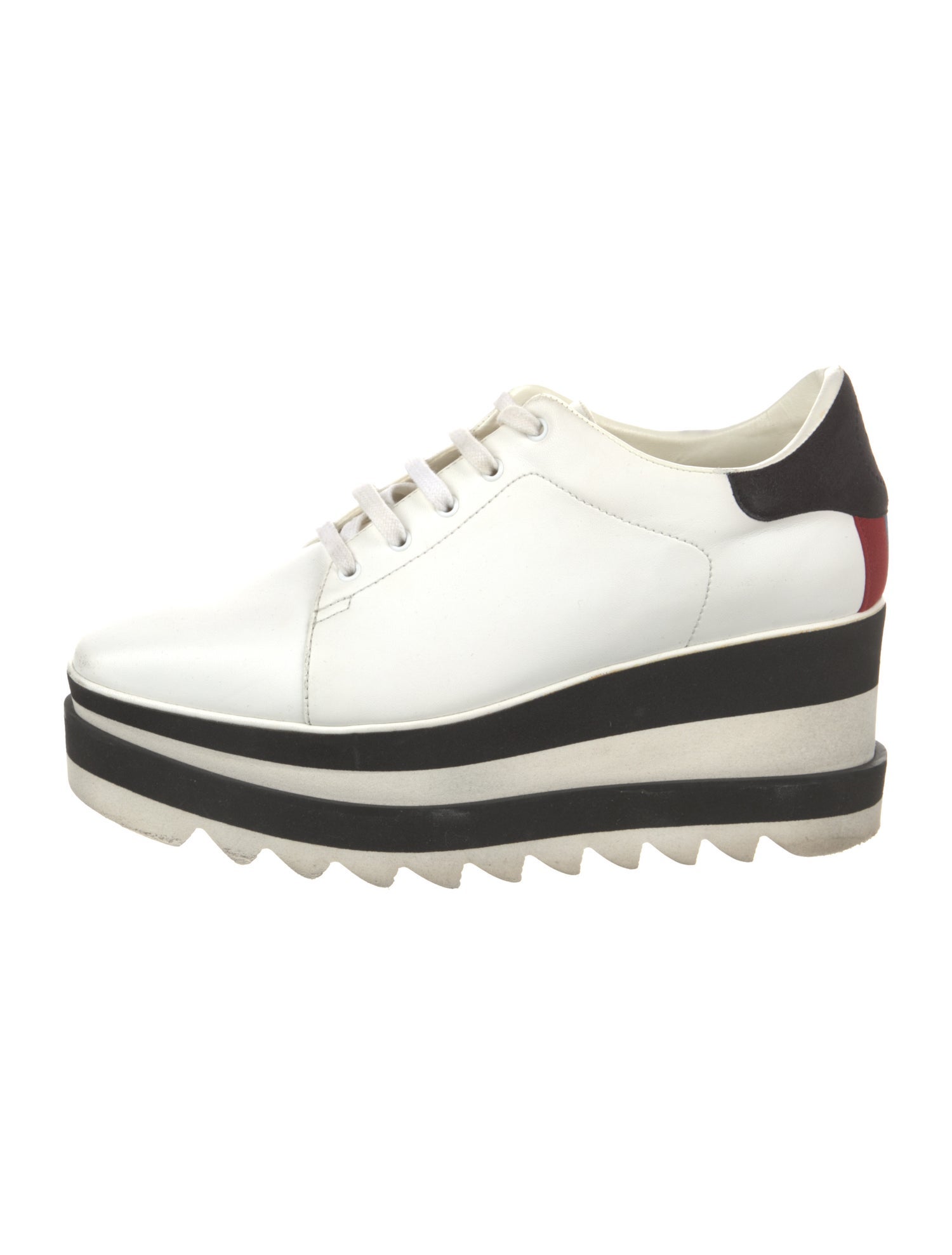 Stella McCartney Leather Colorblock Pattern Oxfords