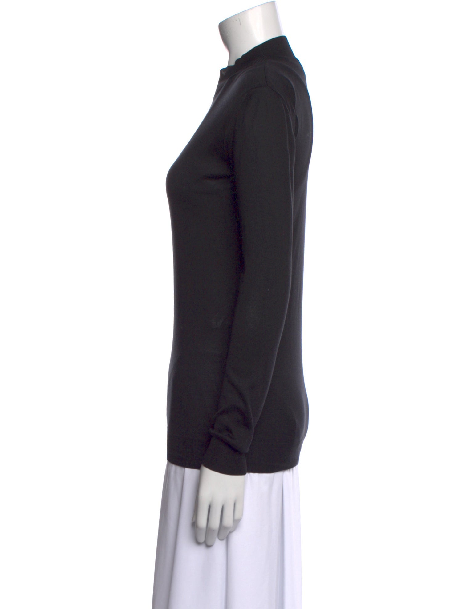 Stella McCartney Silk Mock Neck Sweatshirt