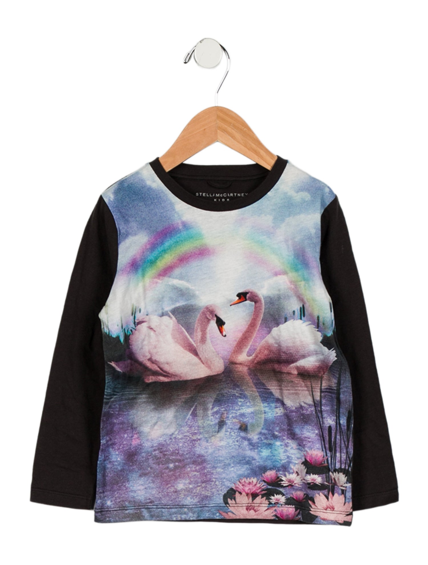 Stella McCartney Girls' Swan Print T-Shirt
