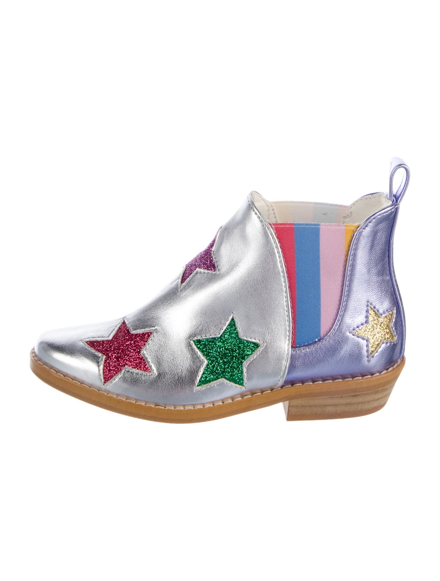 Stella McCartney Metallic Star Ankle Boots