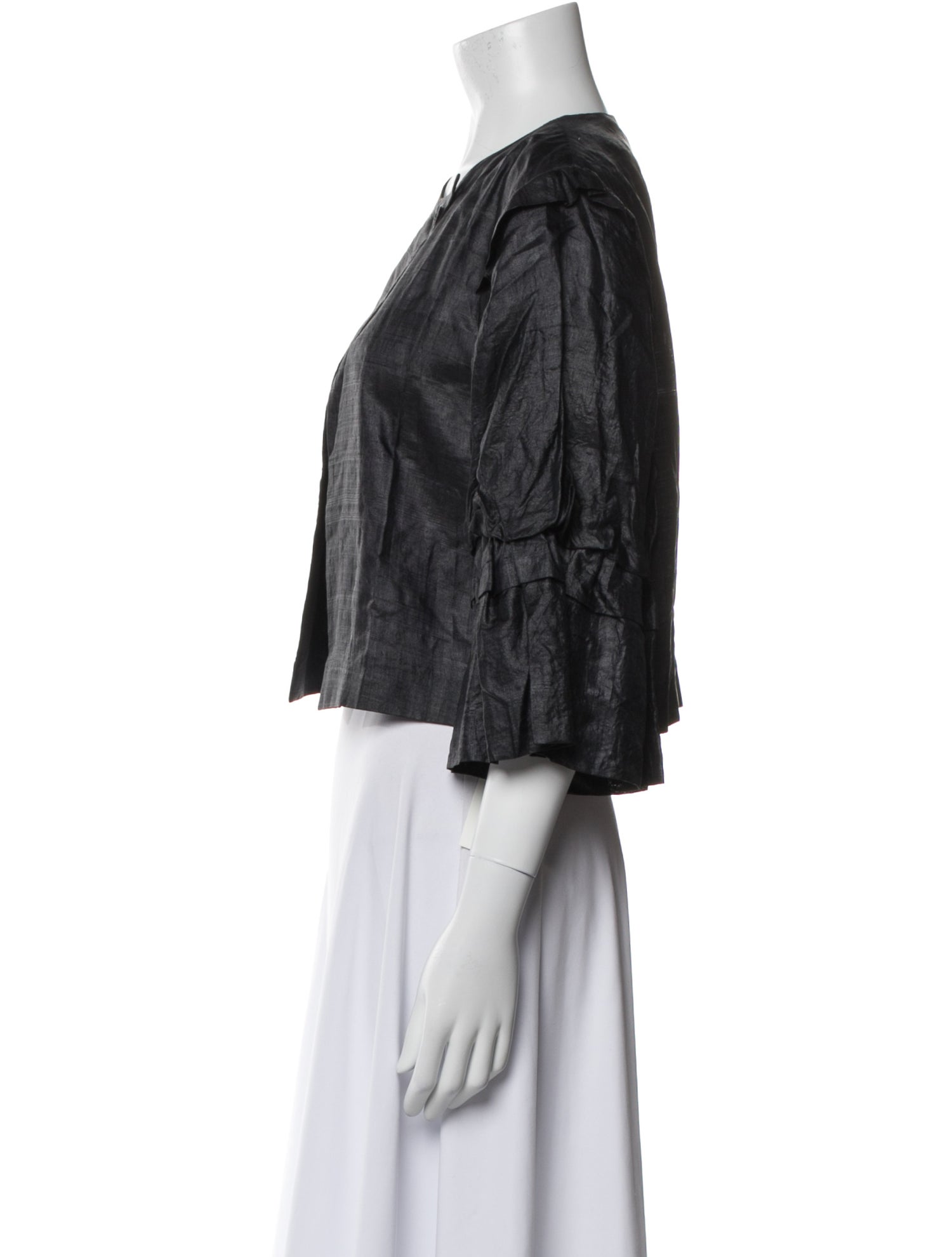 Stella McCartney Silk Crew Neck Crop Top