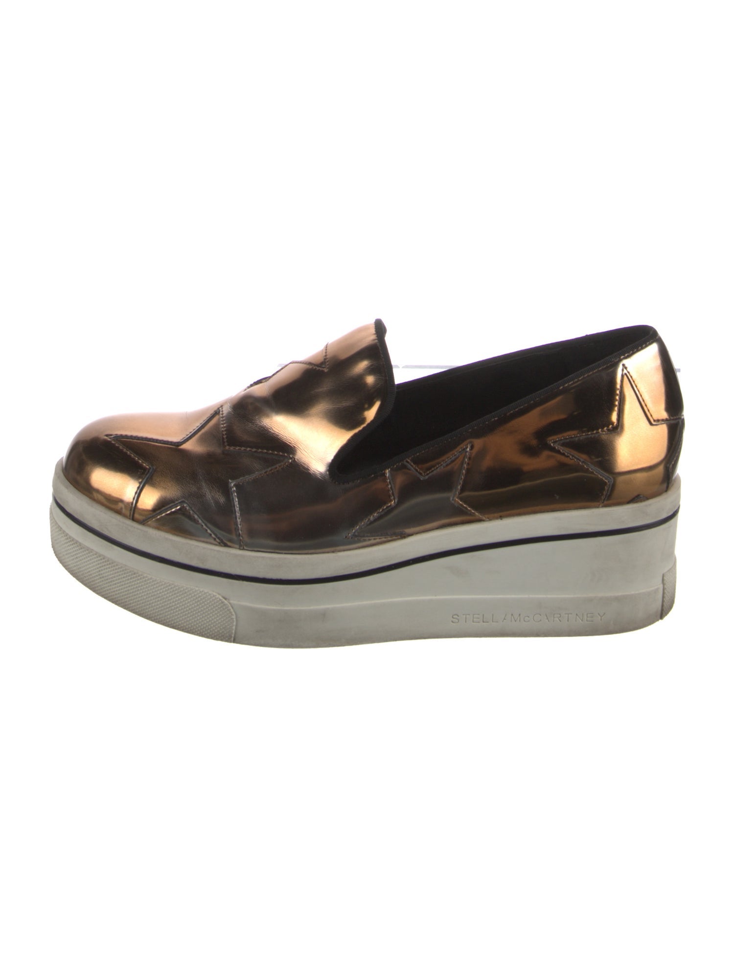 Stella McCartney Vegetarian Patent Leather Printed Loafers