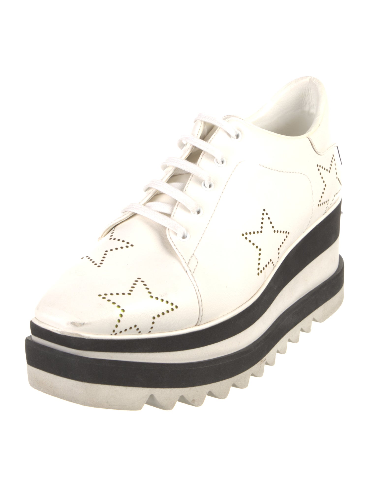 Stella McCartney Vegetarian Leather Lasercut Accents Sneakers