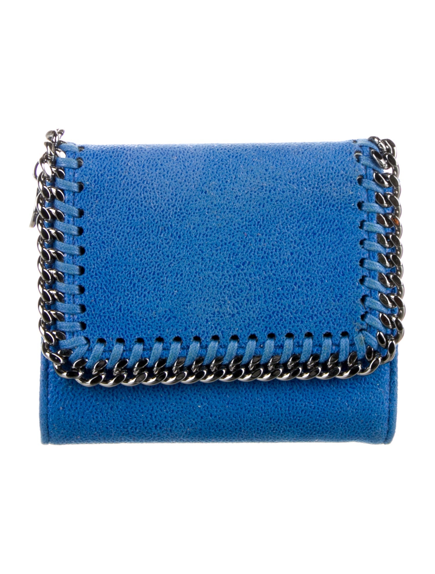 Stella McCartney Chain-Link Accent Vegetarian Leather Wallet