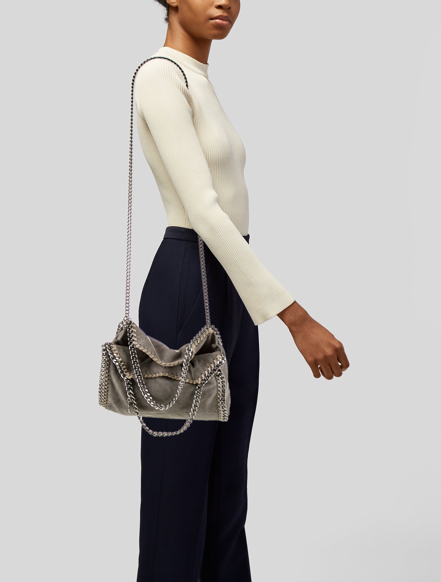 Stella McCartney Vegetarian Suede Shoulder Bag