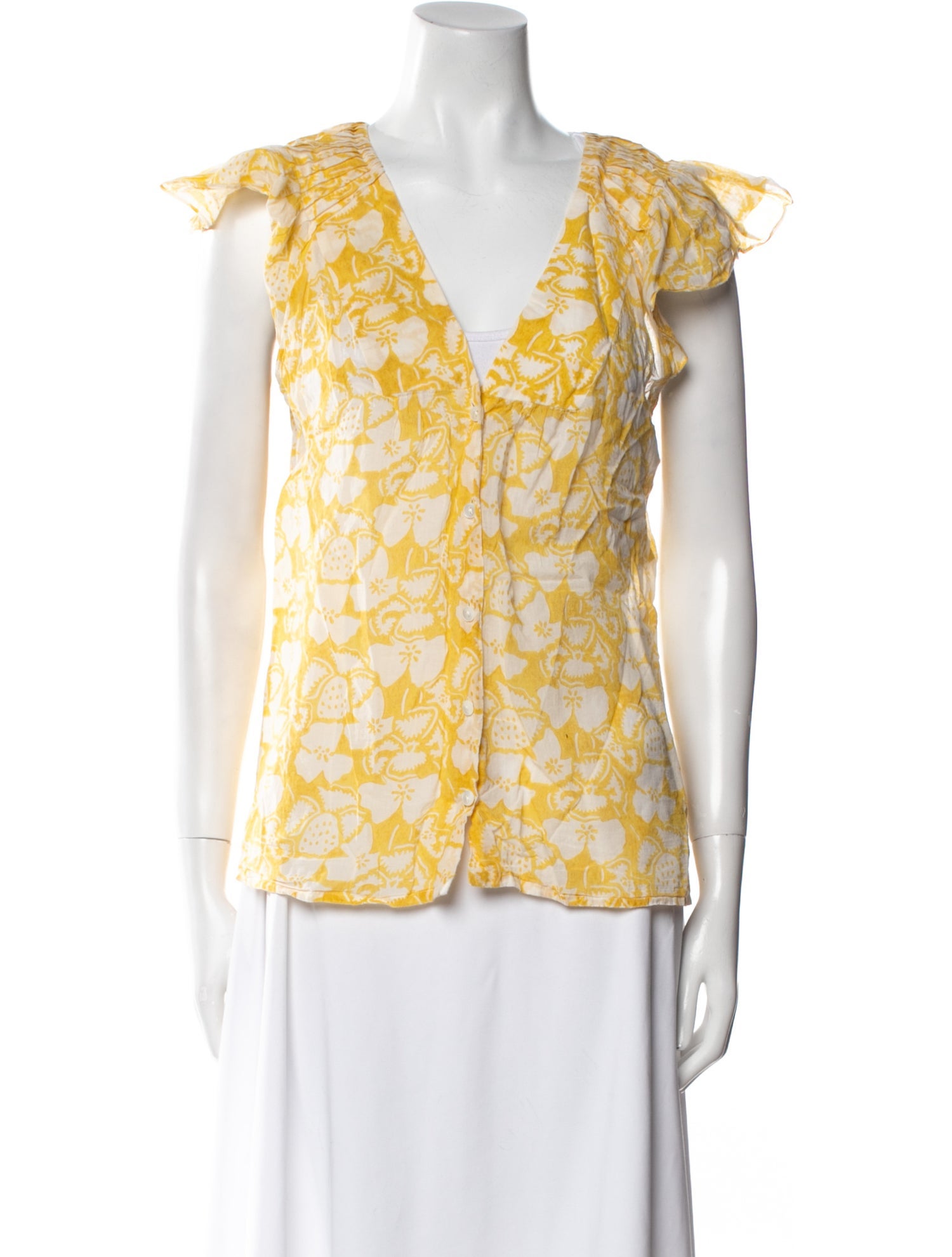 Stella McCartney Floral Print V-Neck Blouse