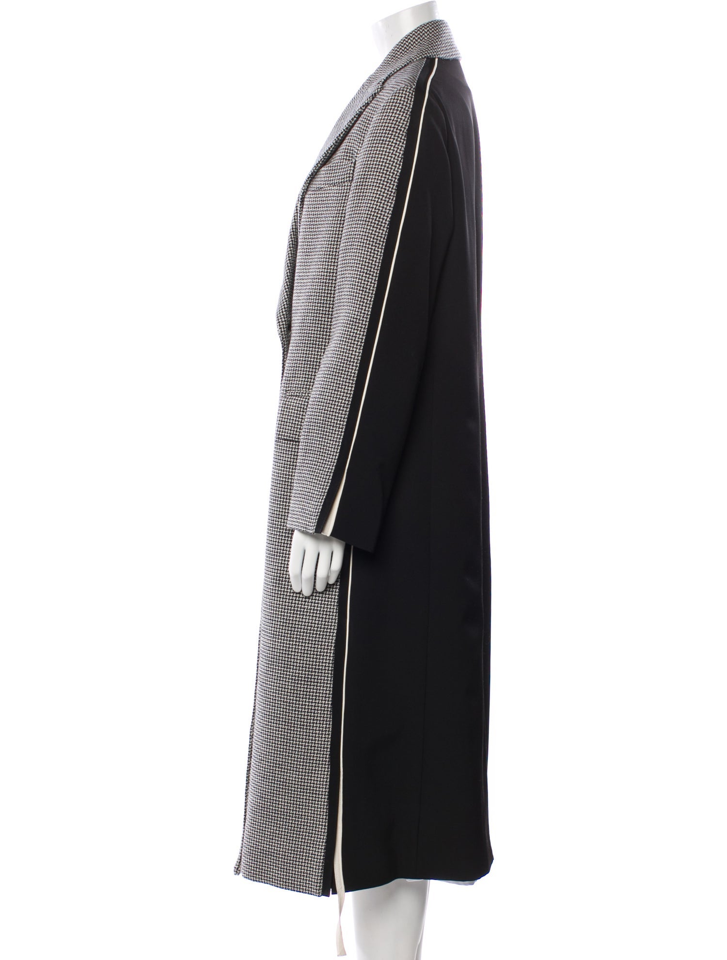 Stella McCartney Wool Houndstooth Print Coat