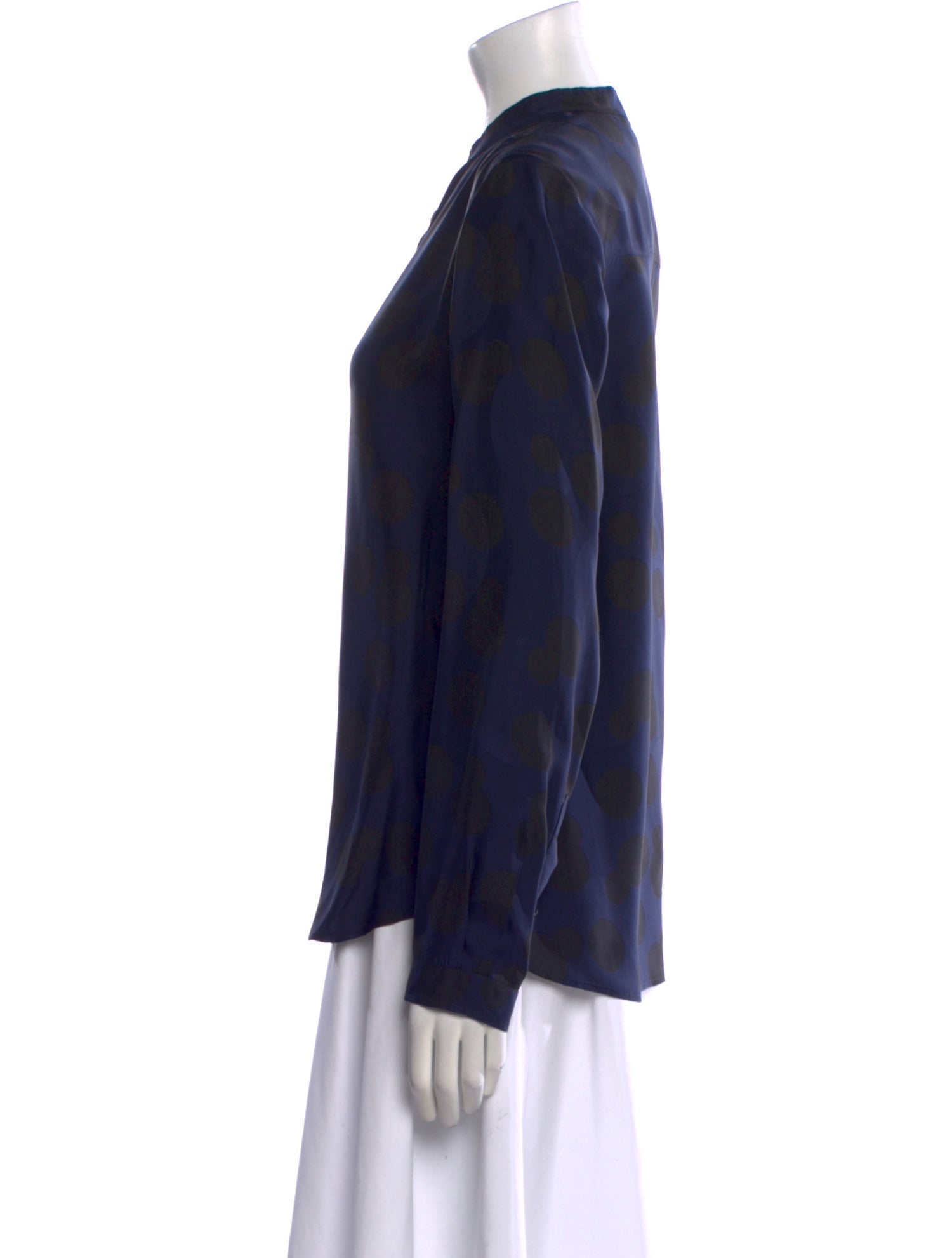 Stella McCartney Printed V-Neck Button-Up Top