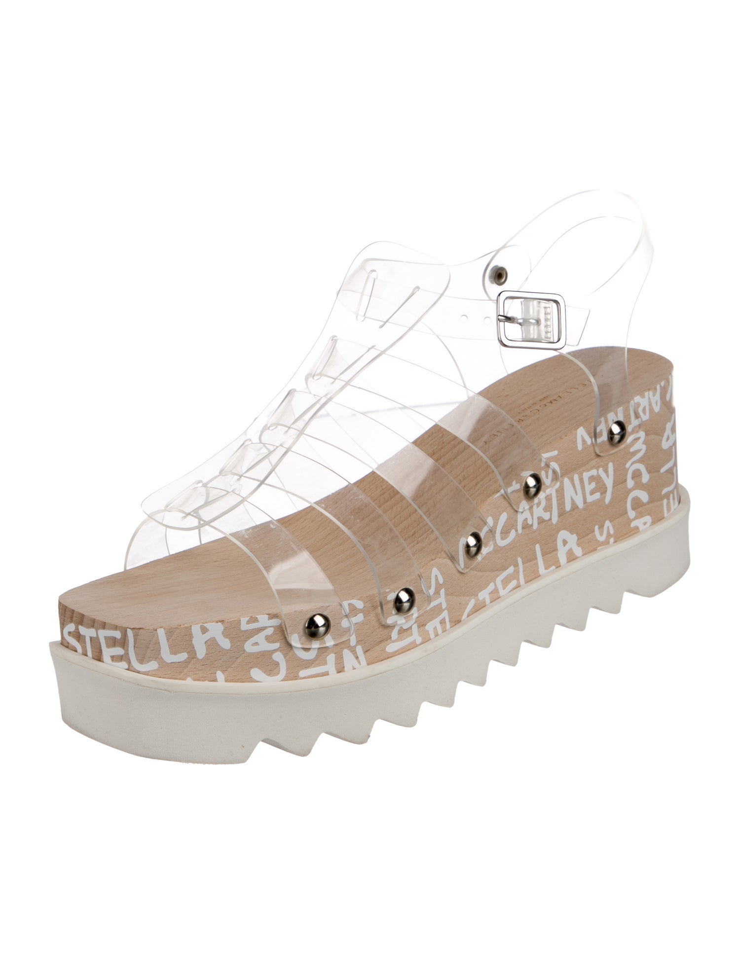 Stella McCartney PVC Animal Print Gladiator Sandals