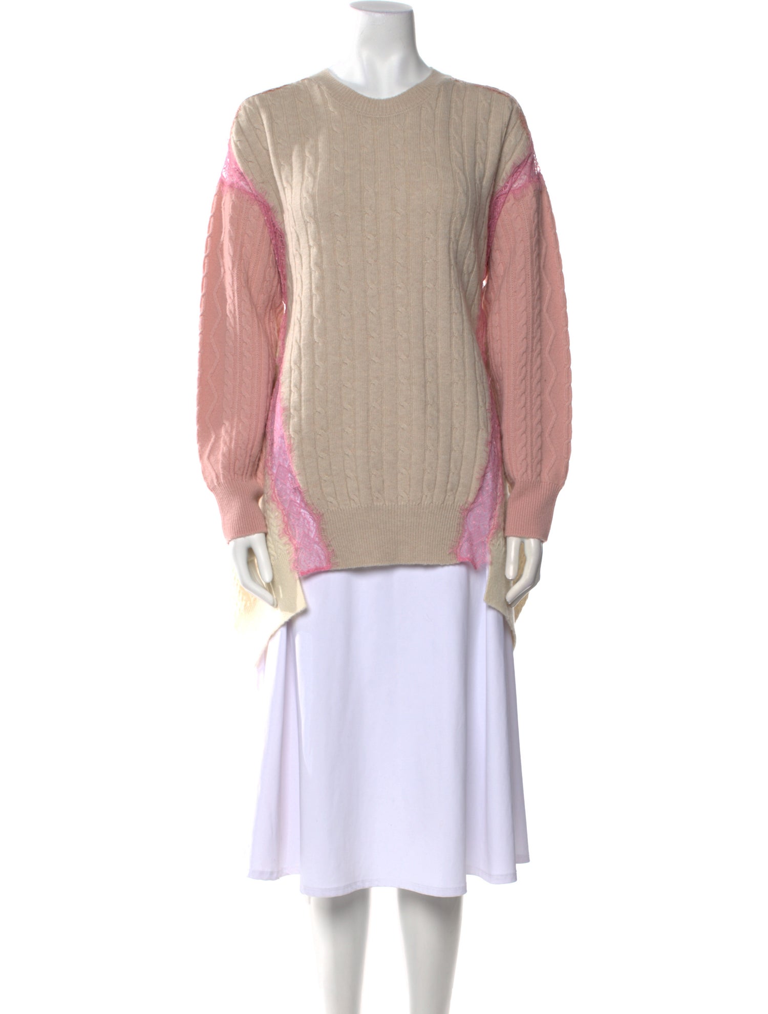 Stella McCartney Virgin Wool Colorblock Pattern Sweater