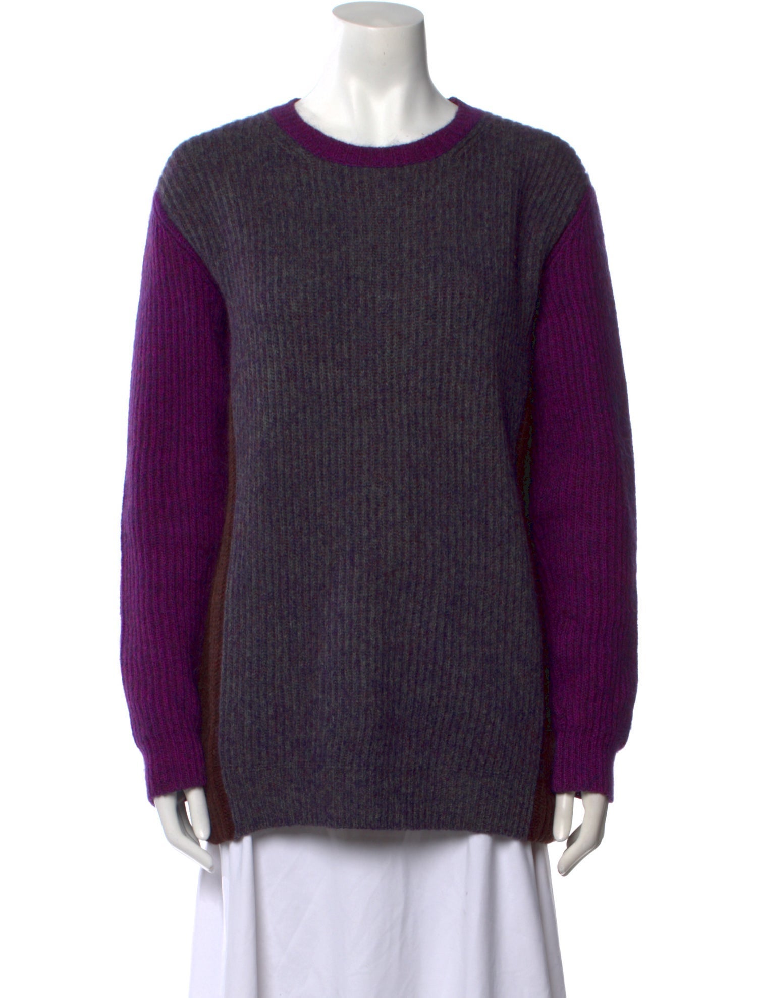 Stella McCartney Virgin Wool Colorblock Pattern Sweater