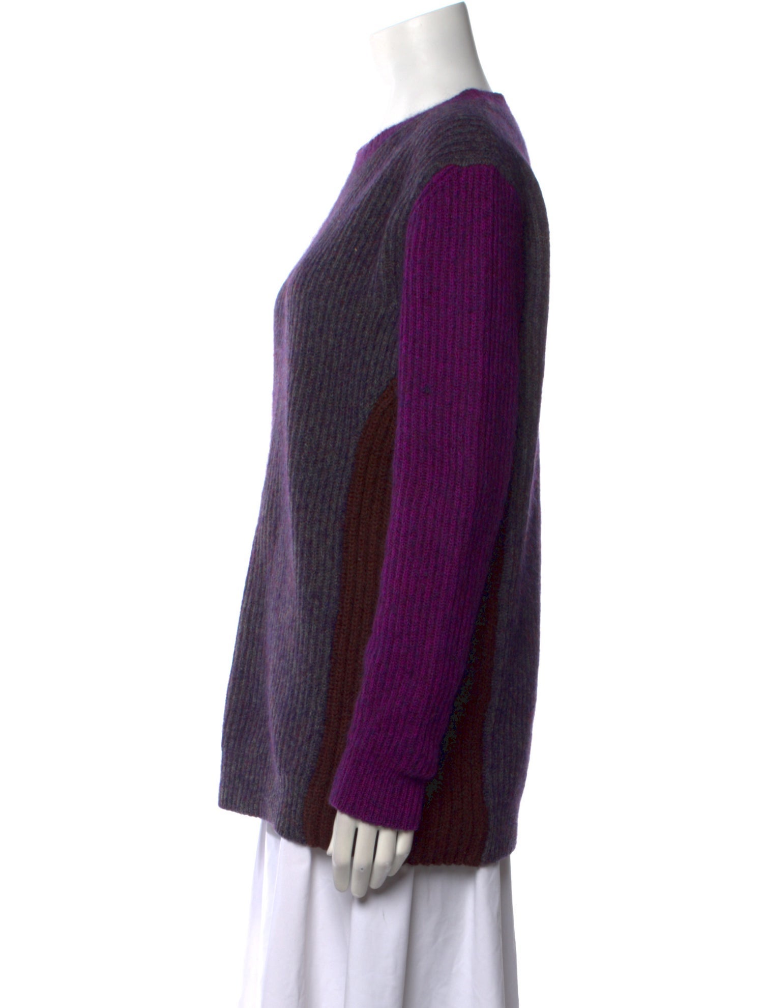 Stella McCartney Virgin Wool Colorblock Pattern Sweater
