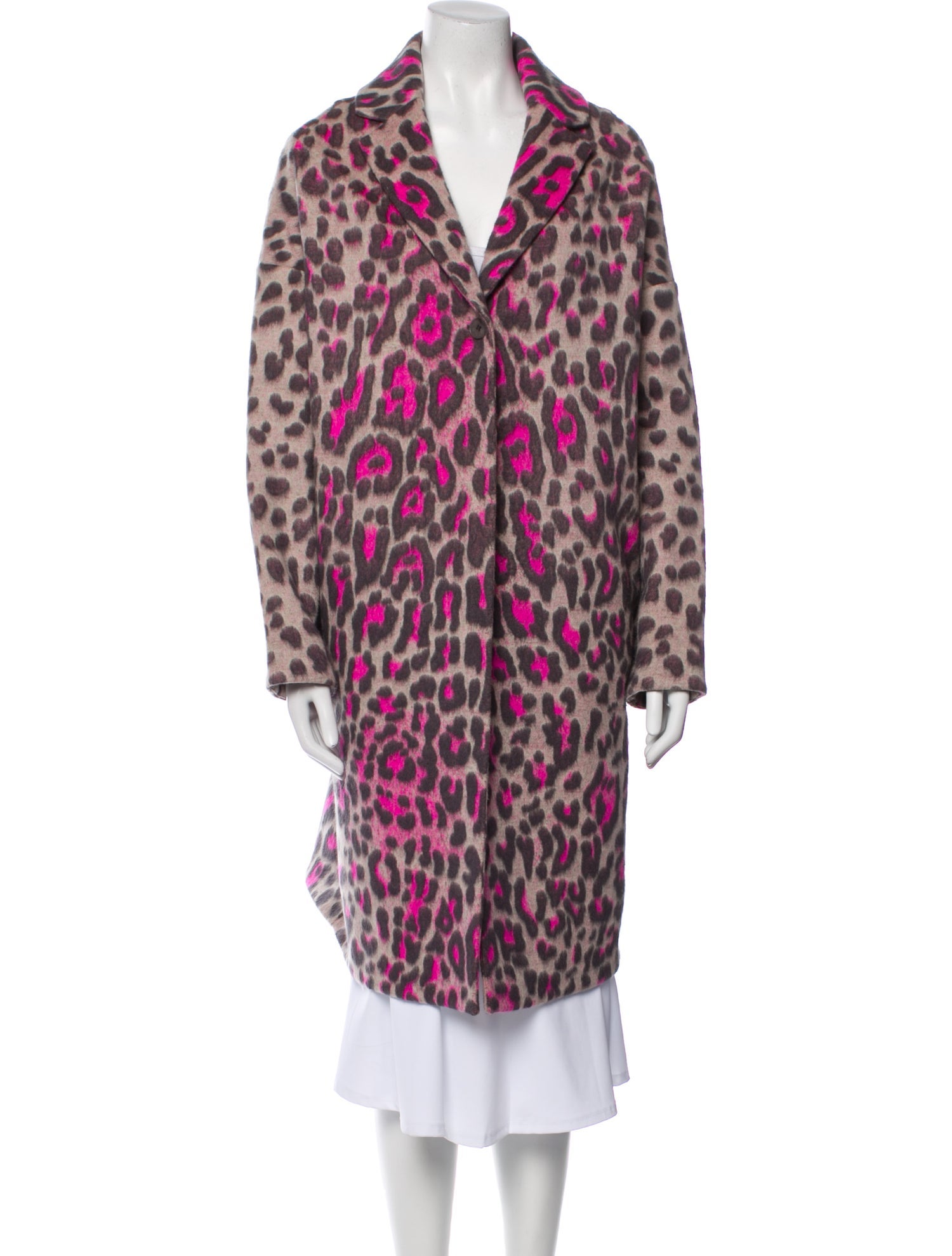 Stella McCartney Wool Animal Print Coat