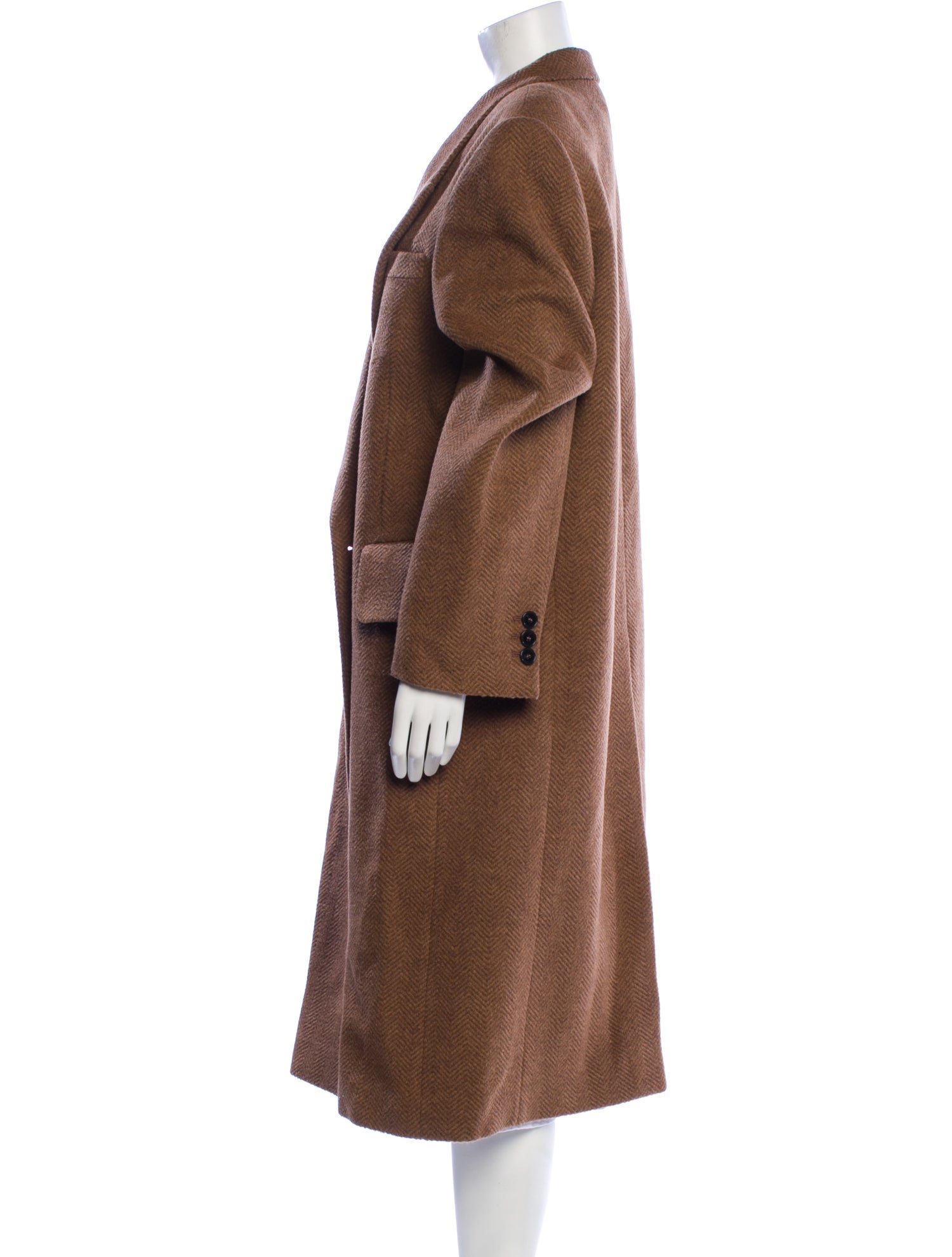 Stella McCartney Wool Faux Fur Coat