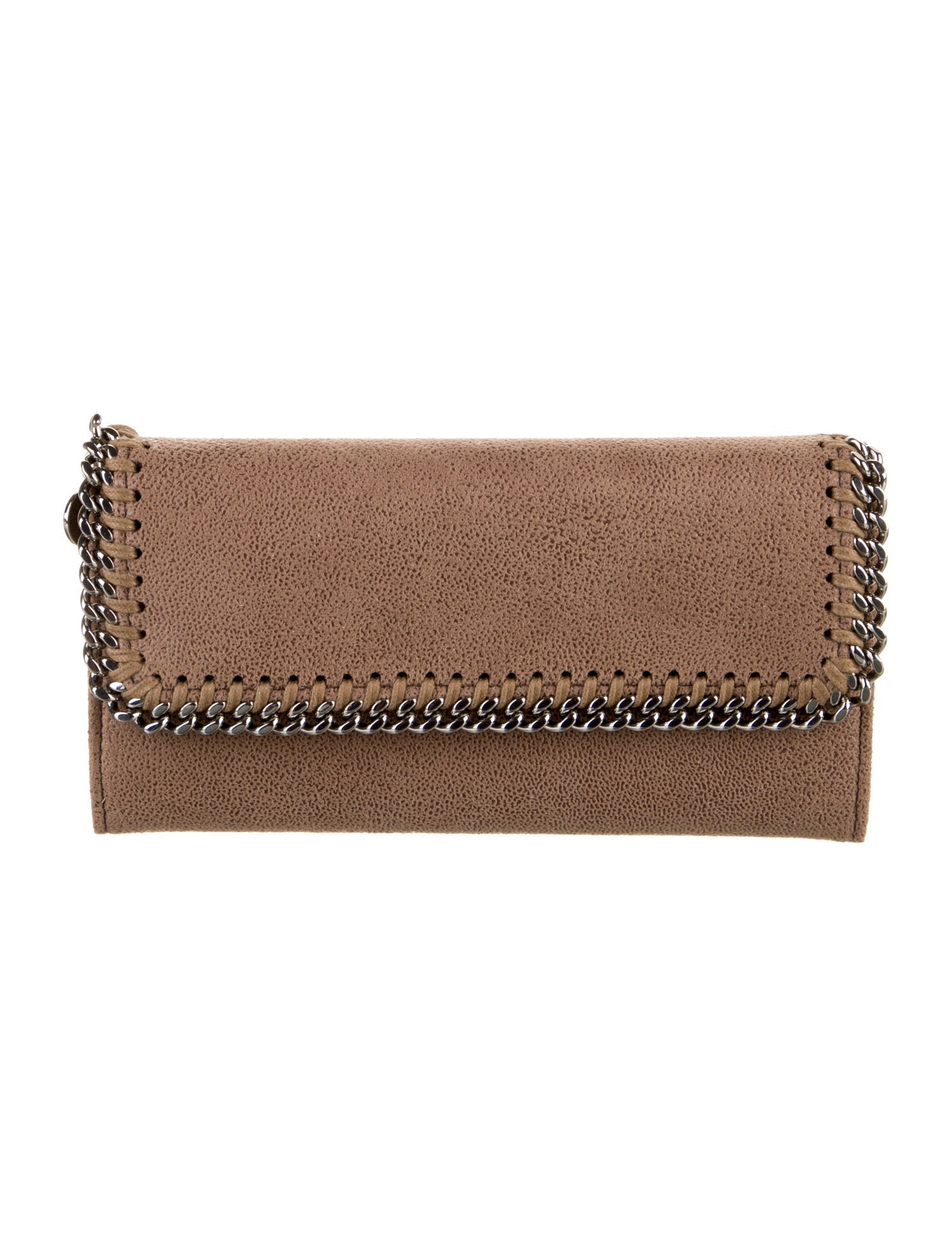 Stella McCartney Suede Continental Wallet