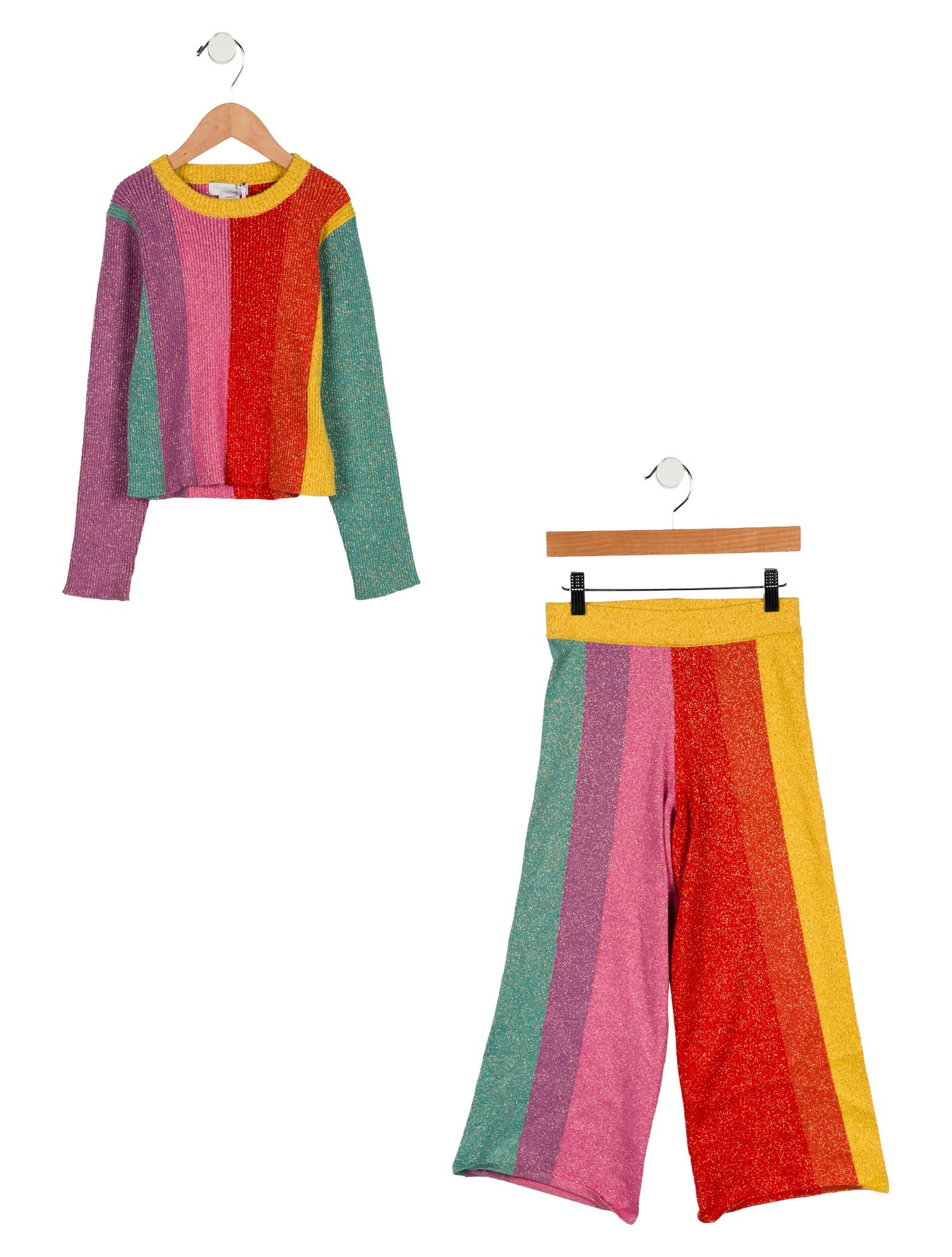 Stella McCartney Girls' Rainbow Glitter Top and Bottoms Set w/Tags