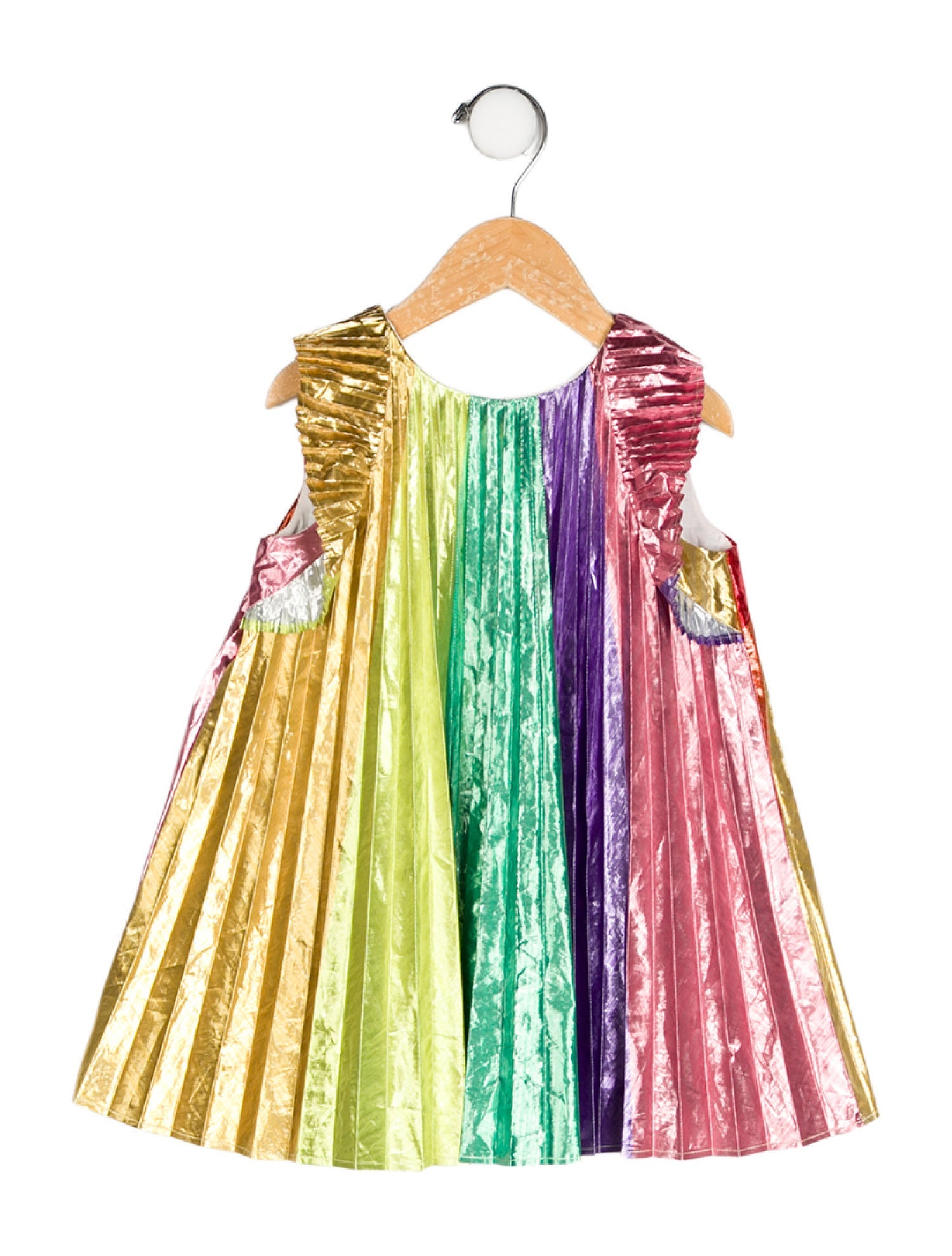 Stella McCartney Short Sleeve Metallic Dress