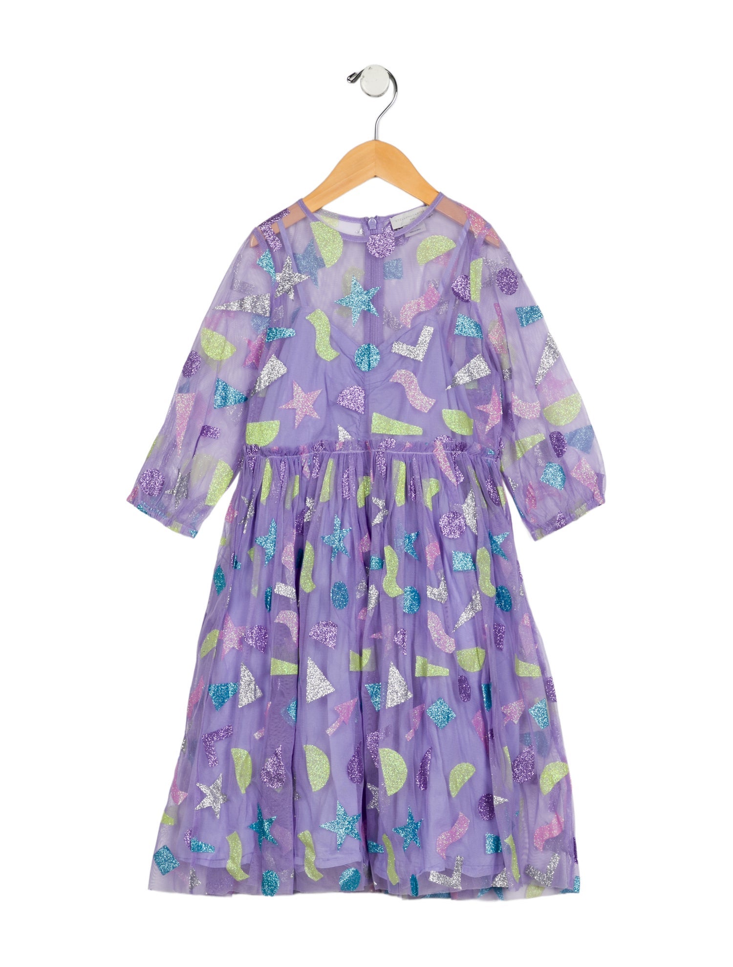 Stella McCartney Girls' Mesh Long Sleeve Dress