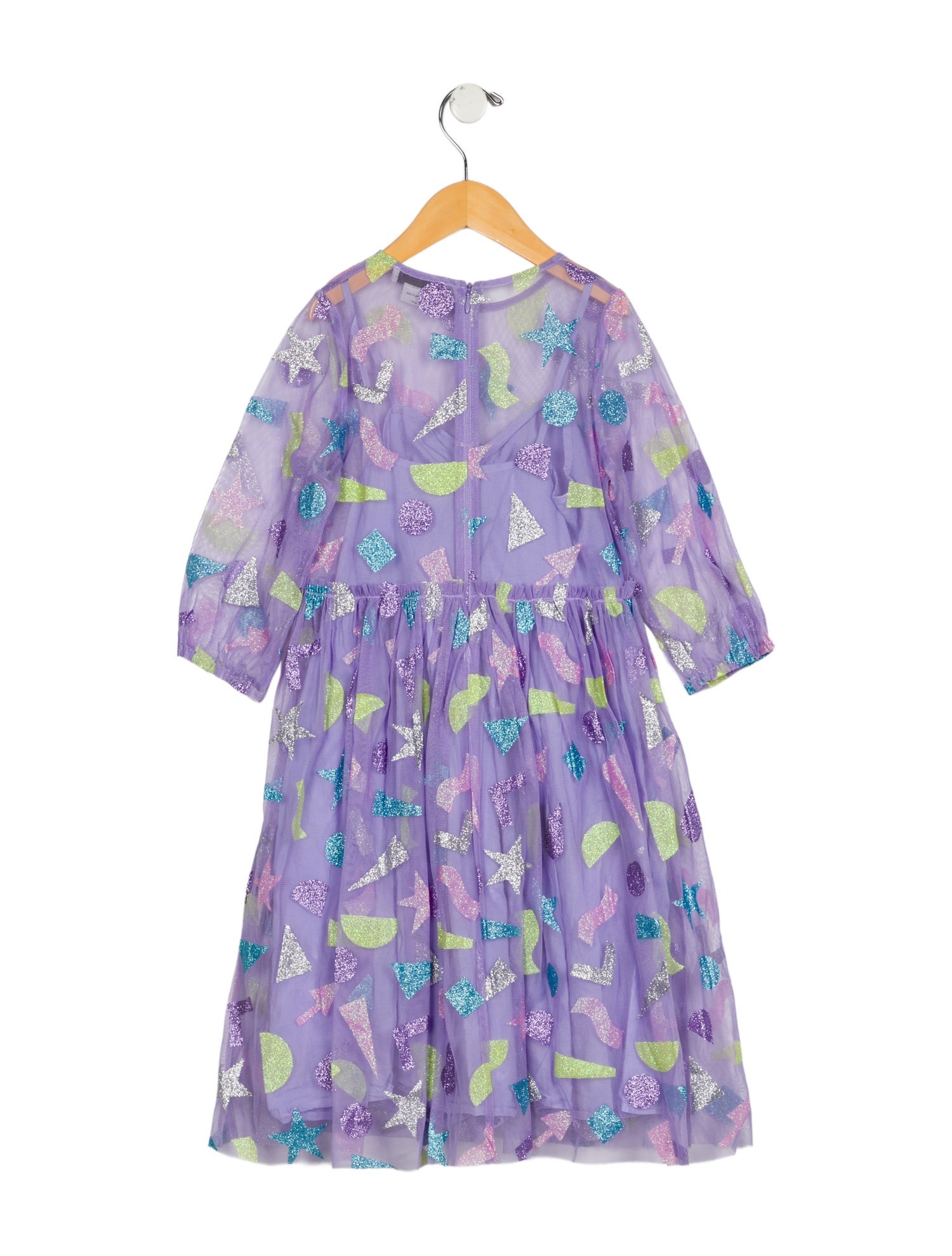 Stella McCartney Girls' Mesh Long Sleeve Dress