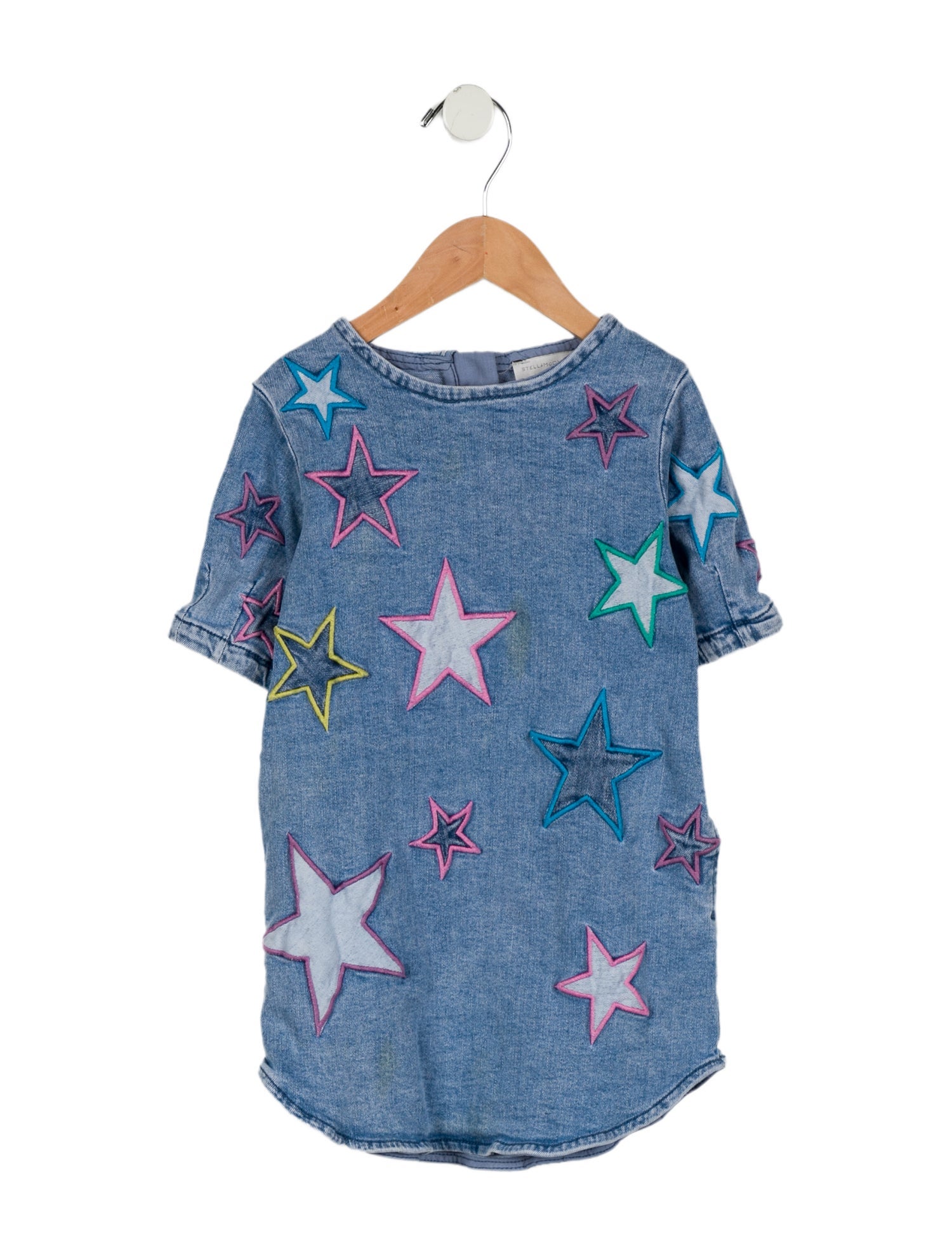 Stella McCartney Girls' Star Print Denim Dress