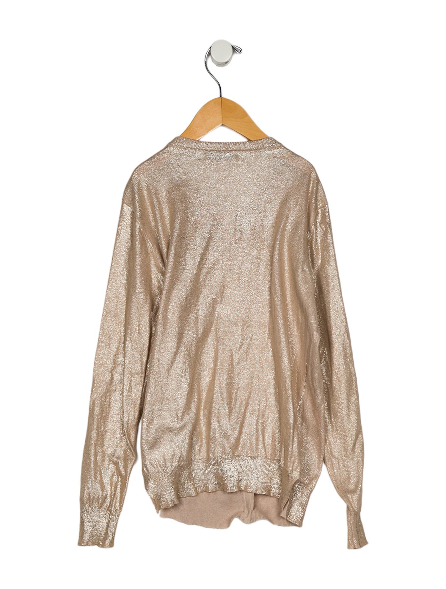 Stella McCartney Girls' Metallic Long Sleeve Top