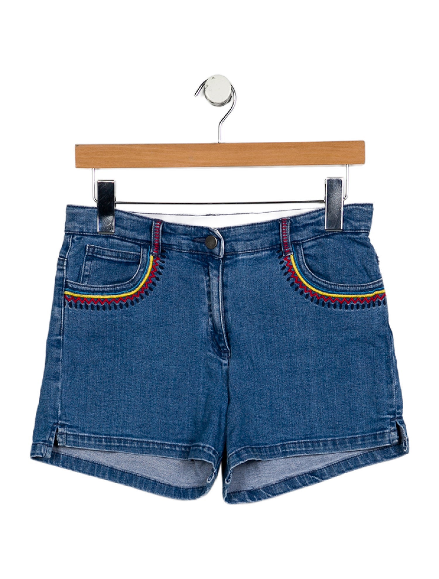 Stella McCartney Girls' Denim Embroidered SHorts