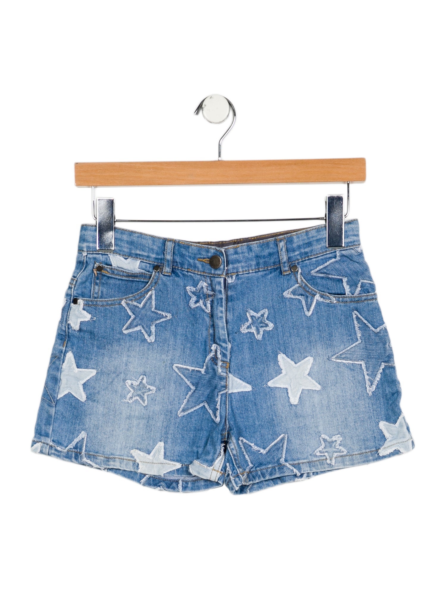 Stella McCartney Girls' Denim Patchwork Shorts
