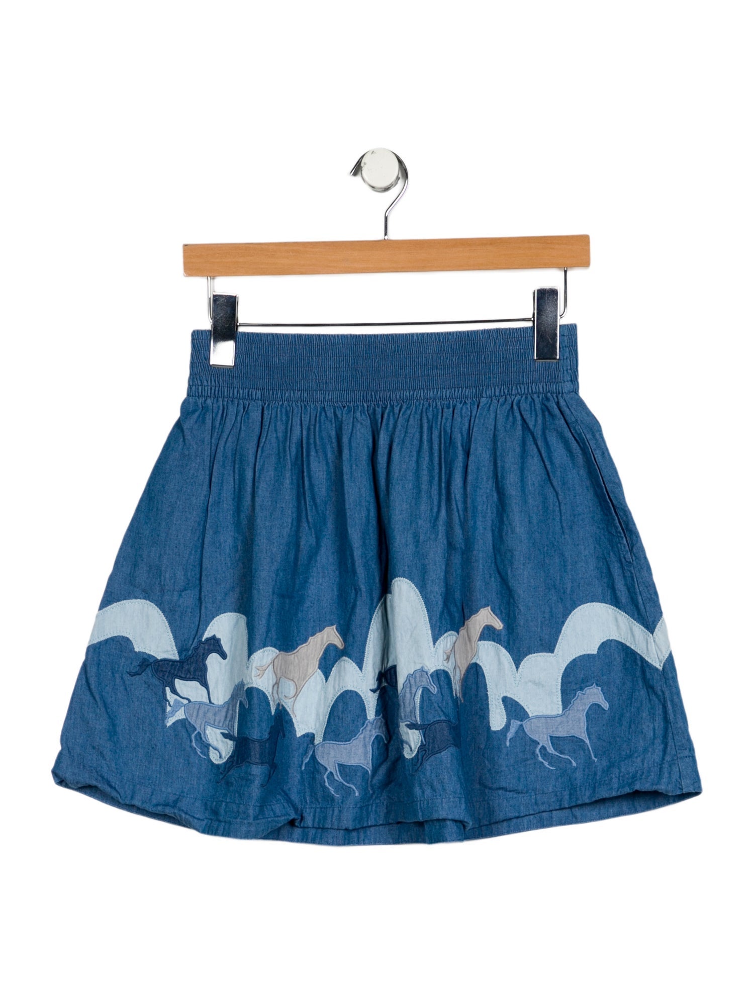 Stella McCartney Girls' Denim Embroidered Skirt