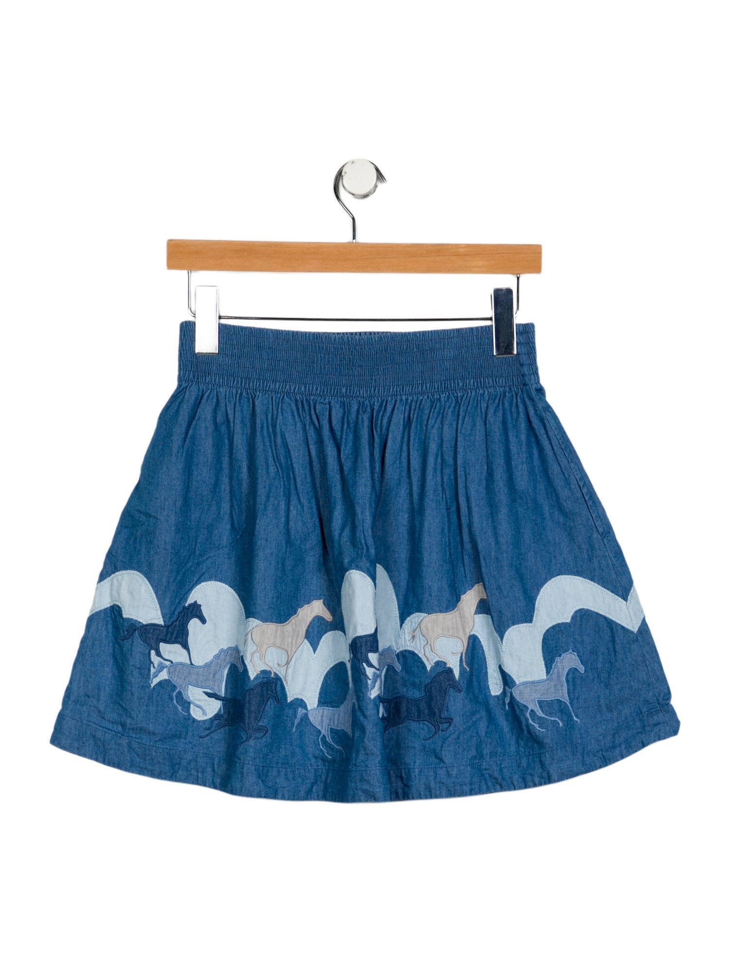 Stella McCartney Girls' Denim Embroidered Skirt