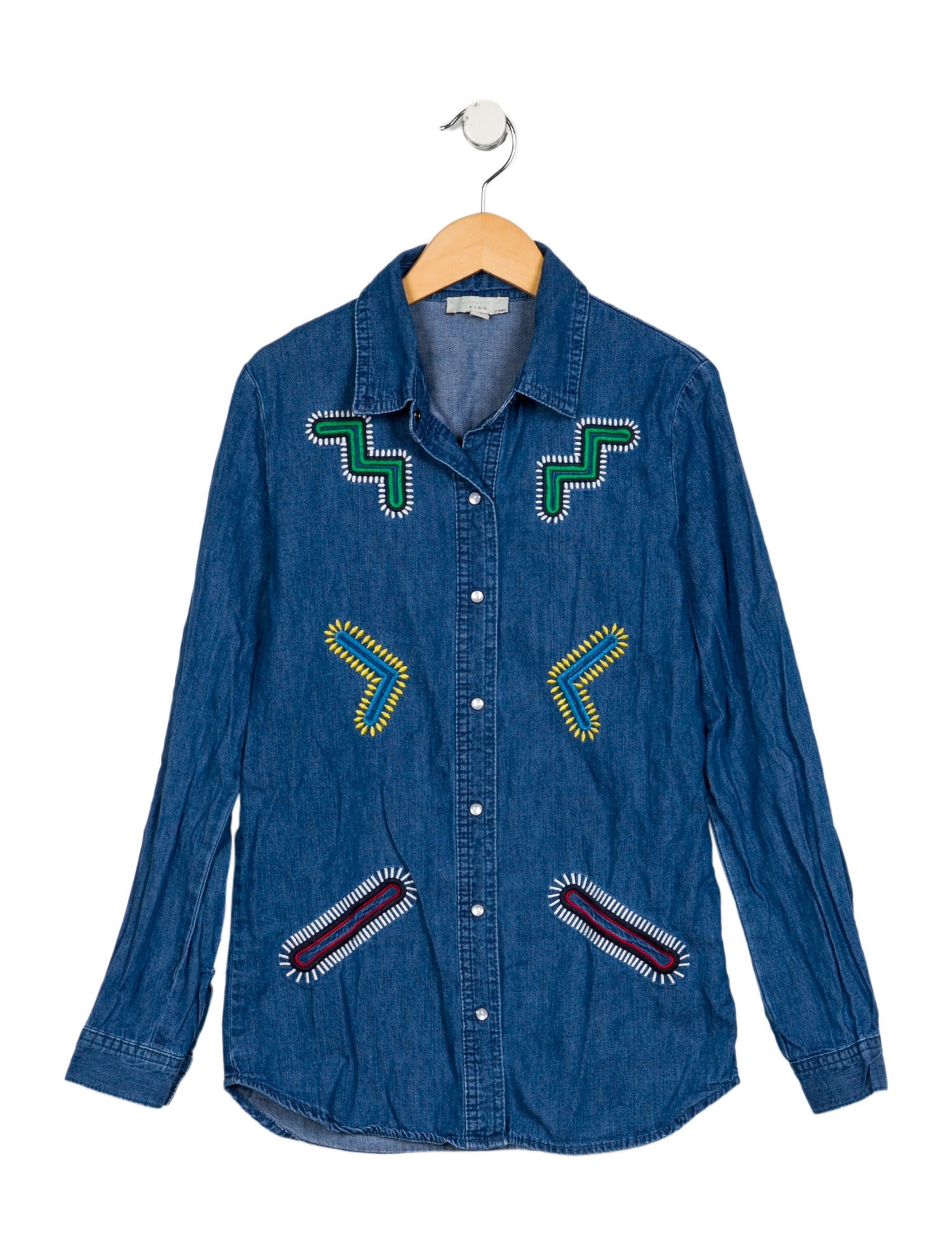 Stella McCartney Girls' Denim Embroidered Dress