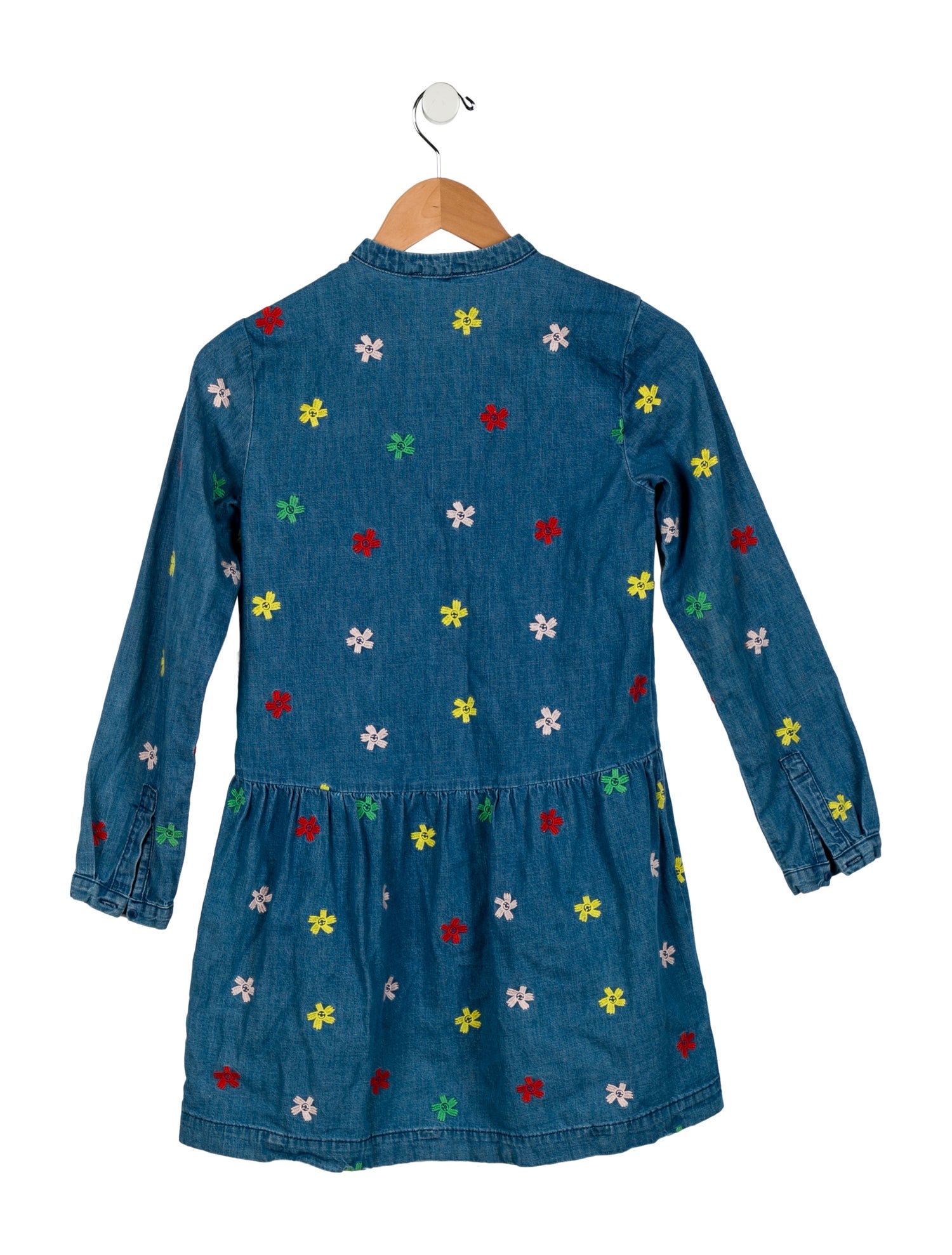 Stella McCartney Girls' Floral Print Denim Dress