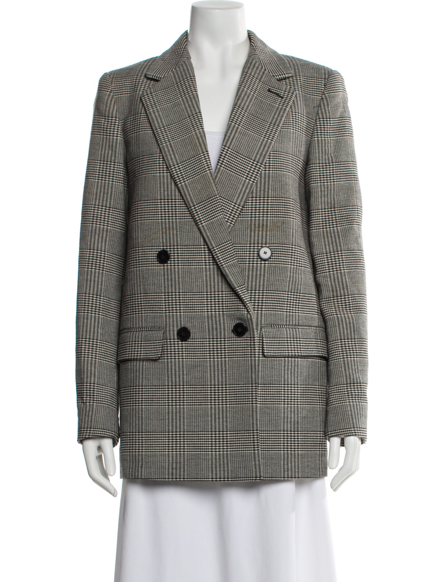 Stella McCartney Wool Houndstooth Print Blazer