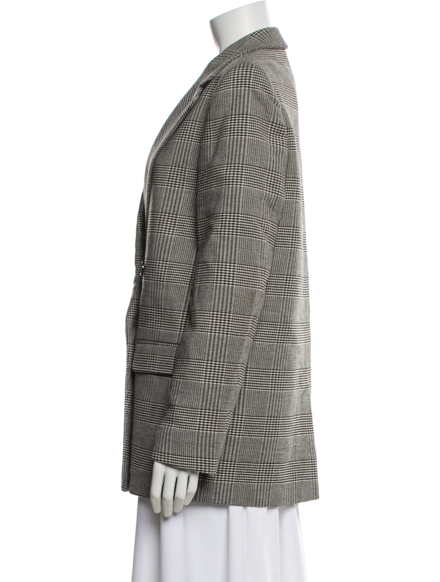 Stella McCartney Wool Houndstooth Print Blazer
