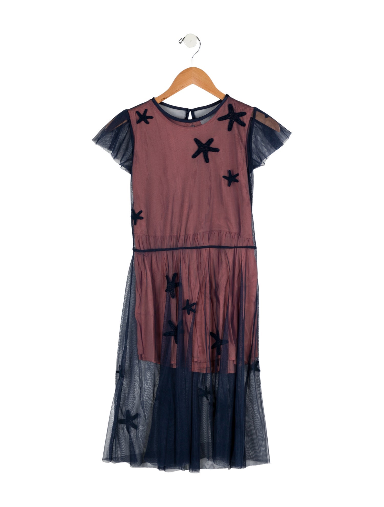 Stella McCartney Girls' Starfish Print Mesh Dress